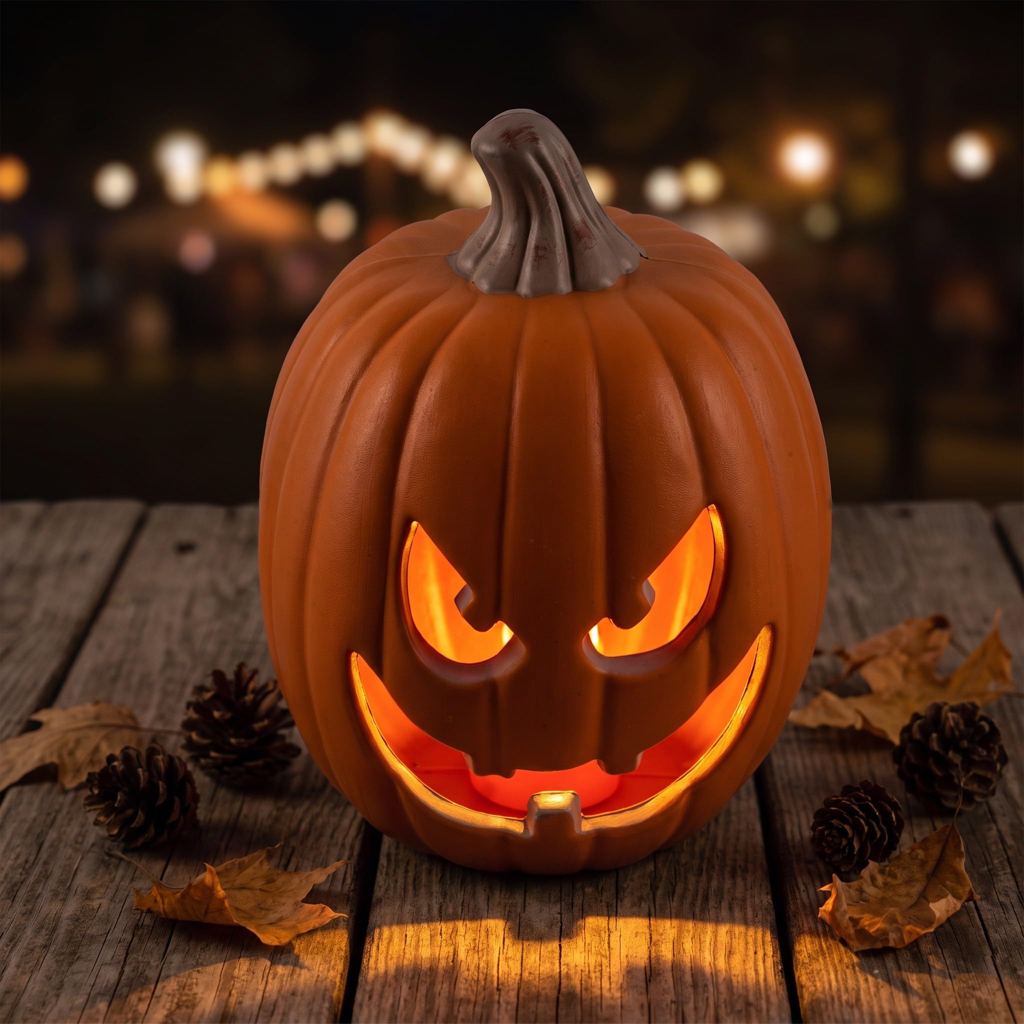 ibasenice Dyniowa latarnia Jack O'Lantern – jesienna dekoracja ogrodowa, 11,5 uncji