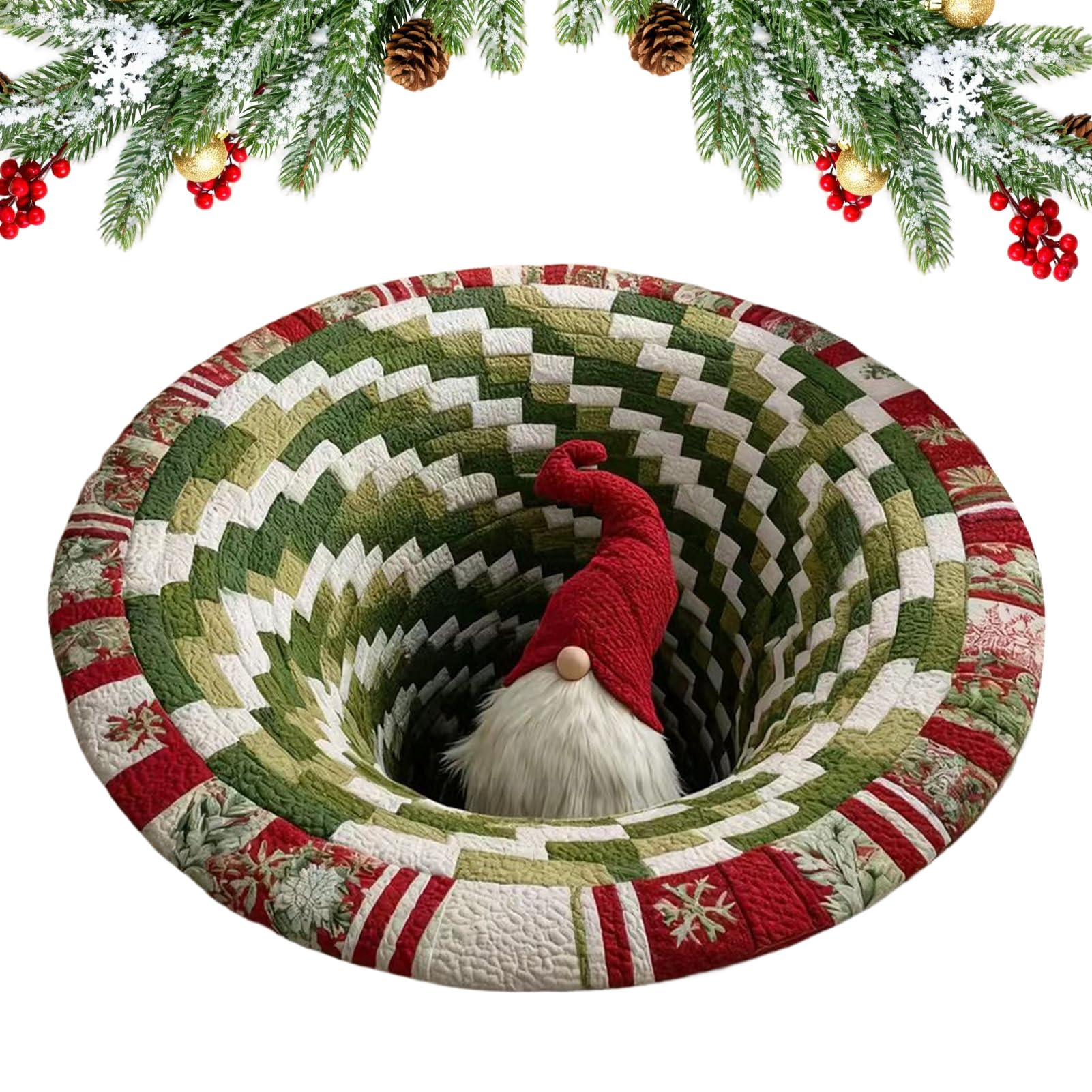 Tapis de Noël 3D antidérapant pour cuisine et salon lavable grand format