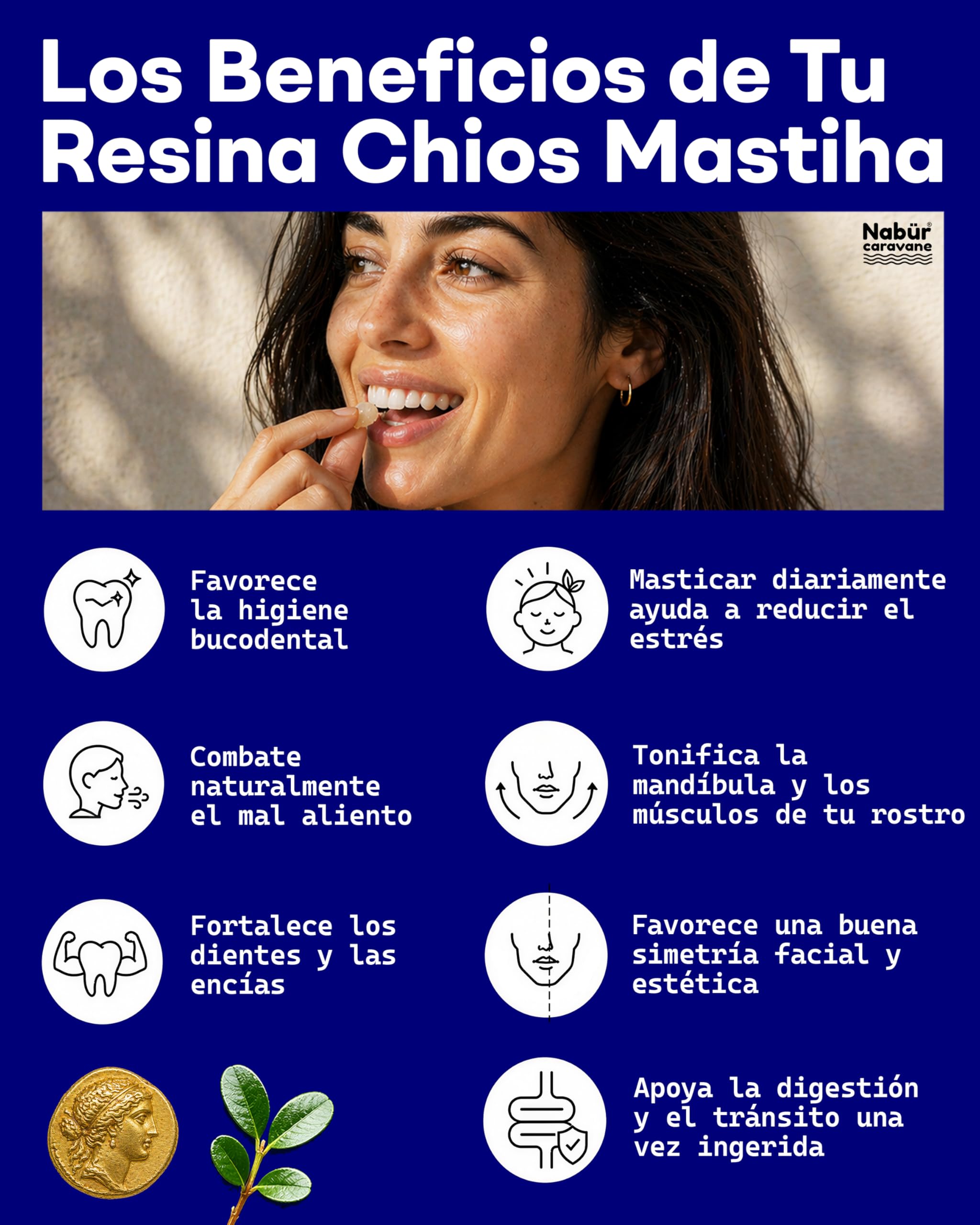 Nabür - 25gr Masilla de Chios DOP, Mastic de Quíos 100% Natural (Medium Grade), Resina Pura de Grecia | Chicle Natural Sin Azúcar