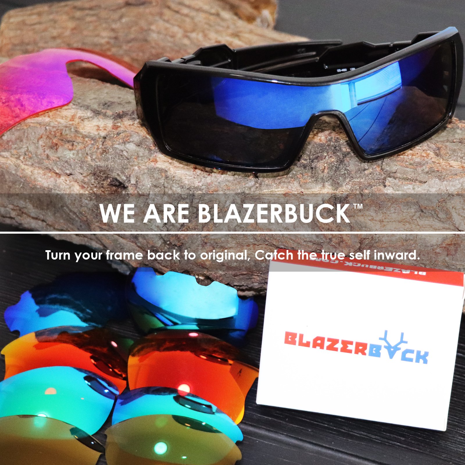 BLAZERBUCK Lenti di ricambio e kit calzino per occhiali da sole Oakley Flak 2.0 XL OO9188