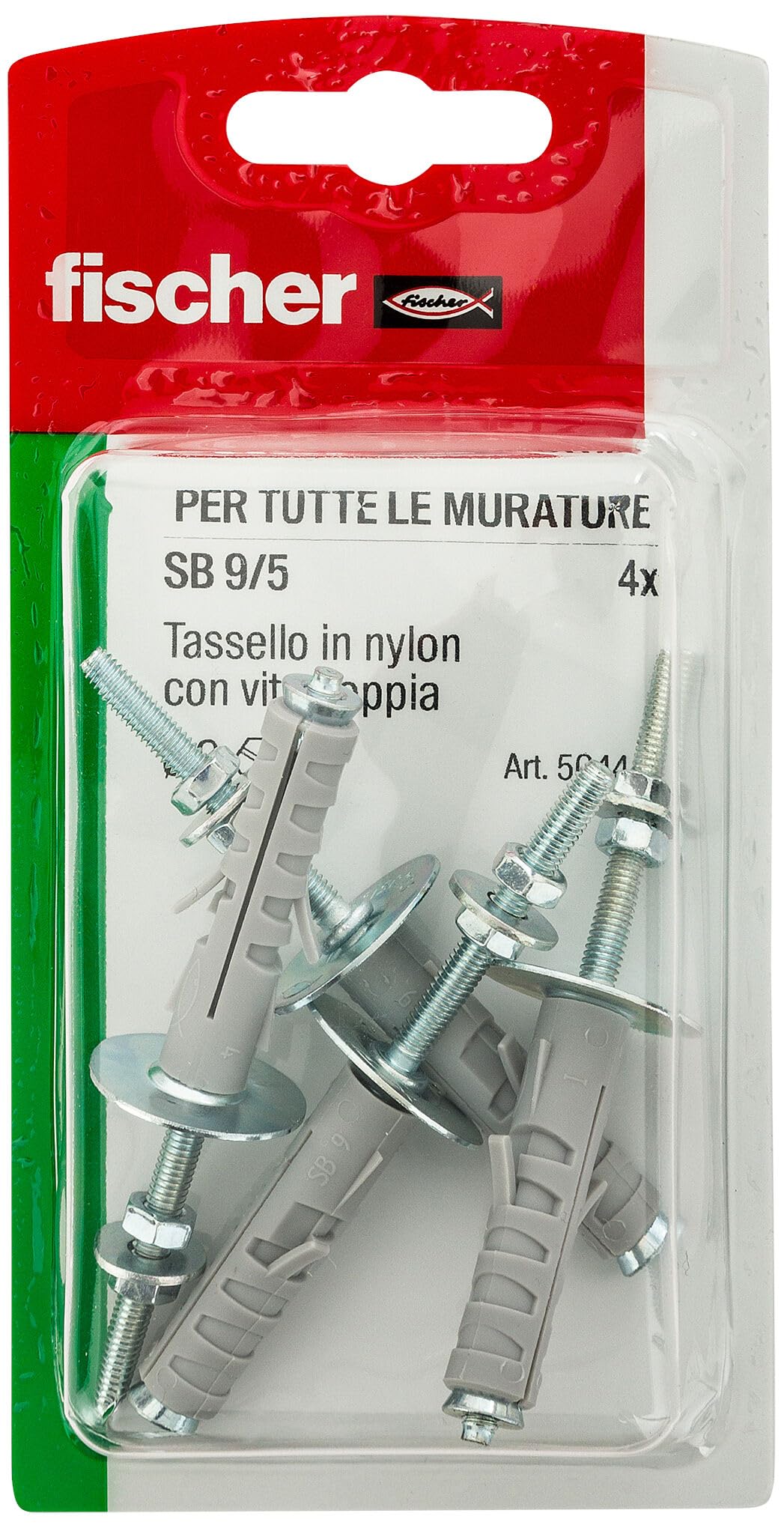 Fischer Wall Plugs aqd001650 Blister 4PZ