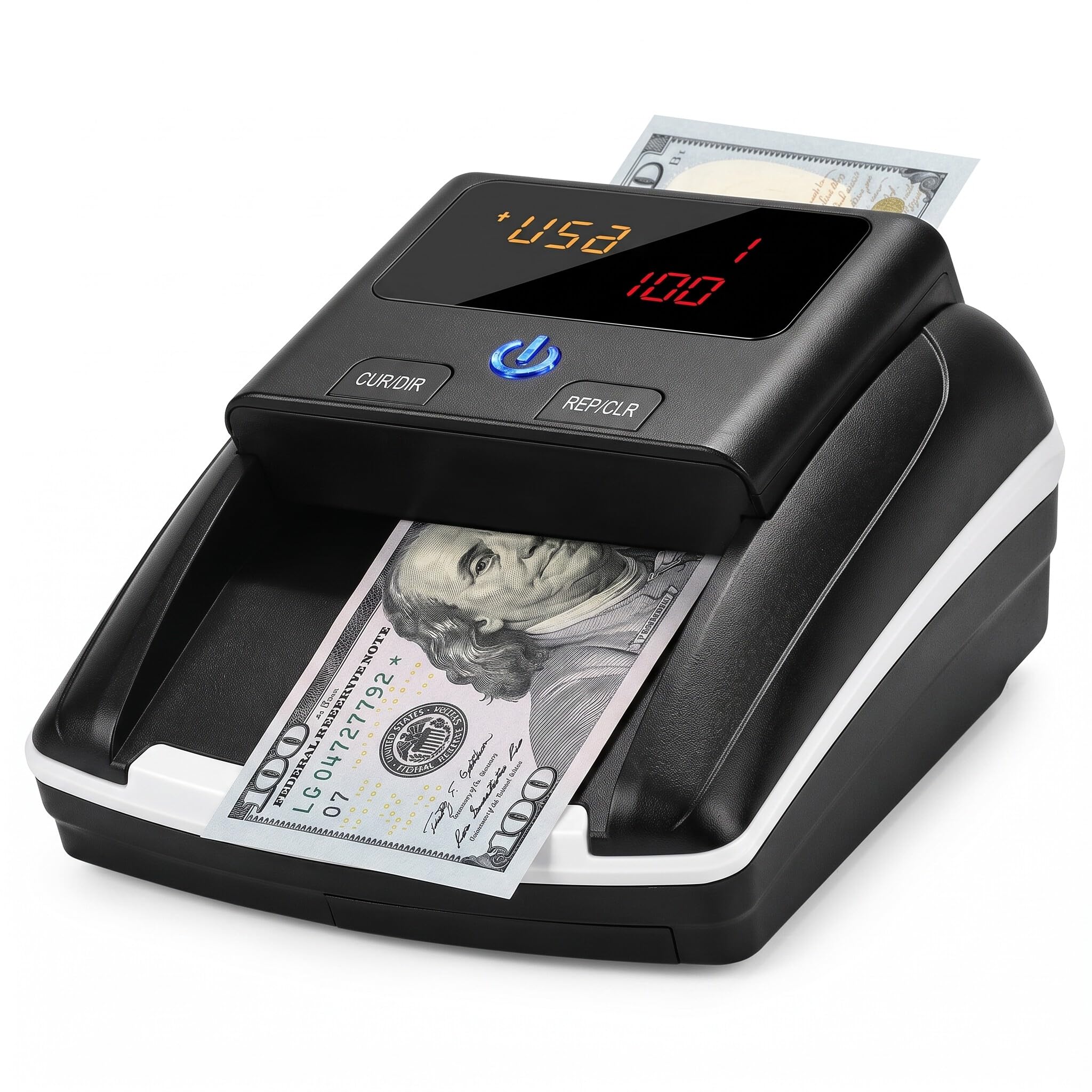 Mini contatore di denaro portatile Rilevatore di banconote false Rilevamento automatico di denaro UV MG IR Immagine Qualità della carta per EURO Adatto per Negozi Ristoranti Hotel