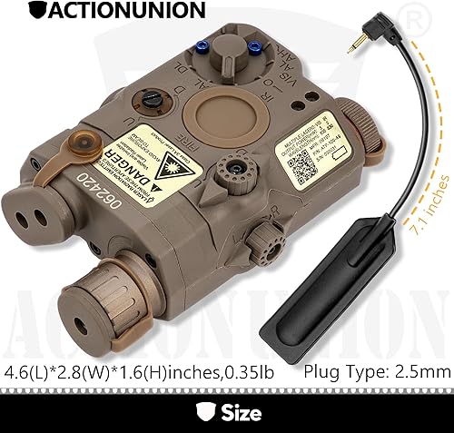 Miniatura 5 de ACTIONUNION Airsoft PEQ-15 - Láser IR + láser rojo visible + linterna LED blanca