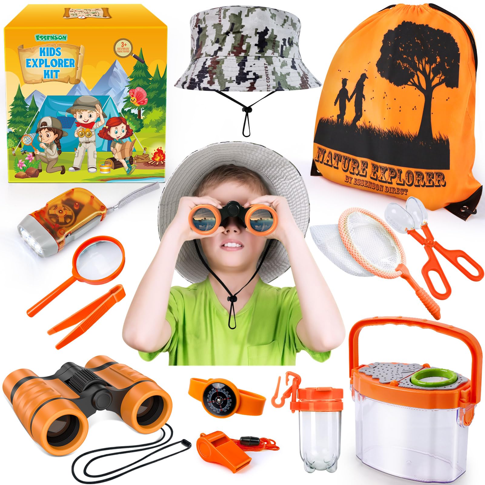 Bug Catcher Set and Kids Explorer Kit, Outdoor Bug Catching Explorer Adventure Kit, Summer Outdoor Toys for Kids Ages 4-8
