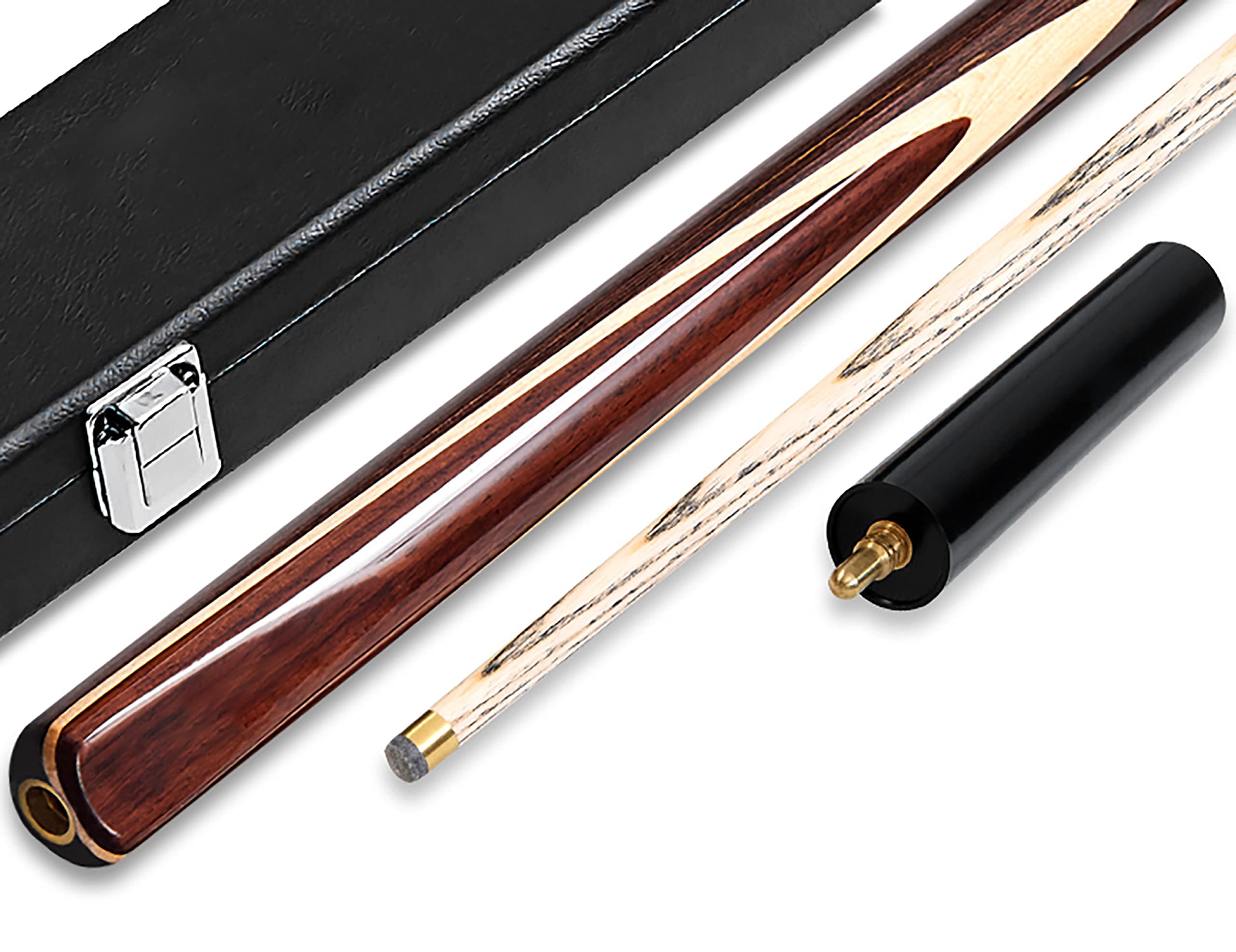 tqq Billar Pool Cue de 57 in 18 Oz 3/4,Pool Snooker Cue de Madera de Fresno de 9 Mm Hecho a Mano,con Varilla de ExtensióN,Estuche Blando O Caja RíGida Opcional/C / 9mm