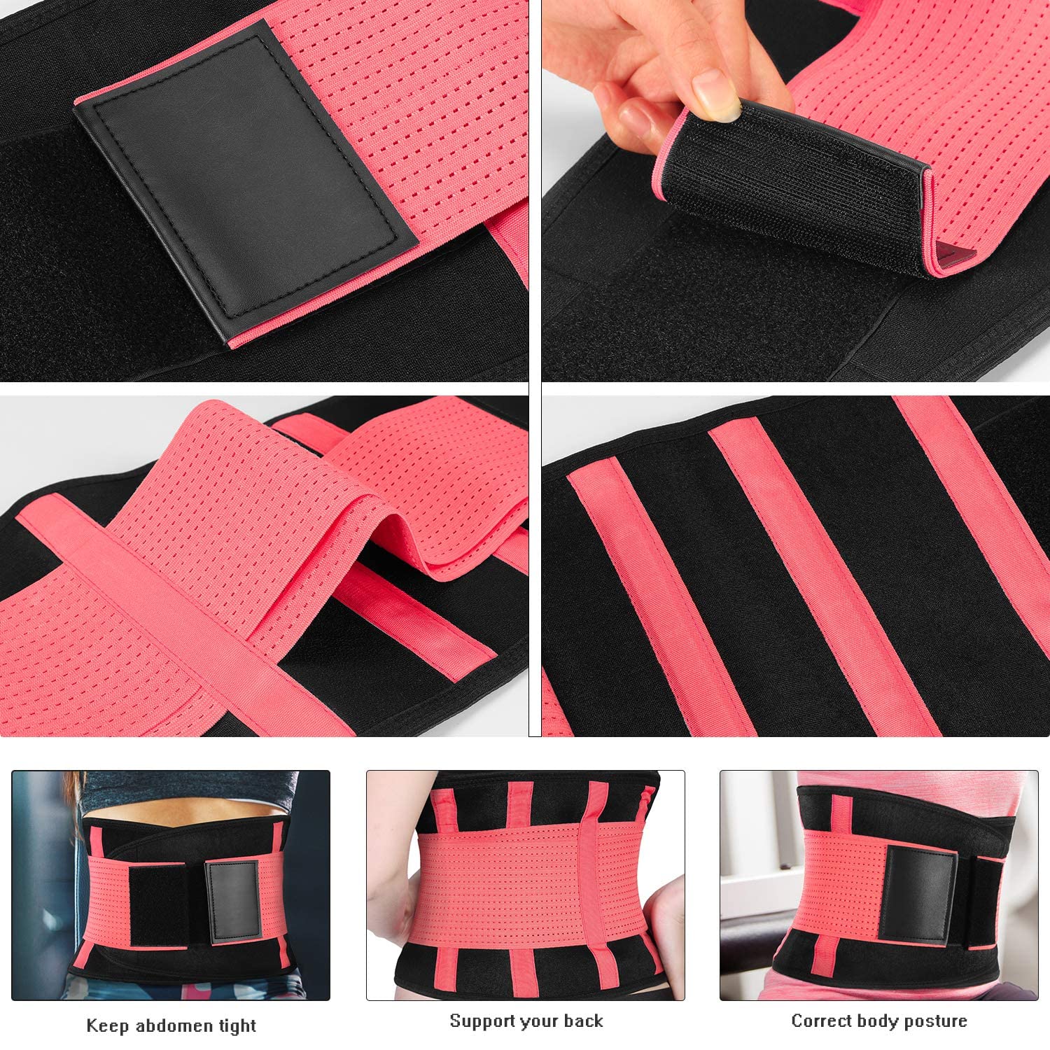 SYXUPAP Fascia Lombare Supporto Schiena, Sollievo a Dolore, Sciatica, Ernia del Disco ecc, Doppia Regolazione Perfetta Vestibilità