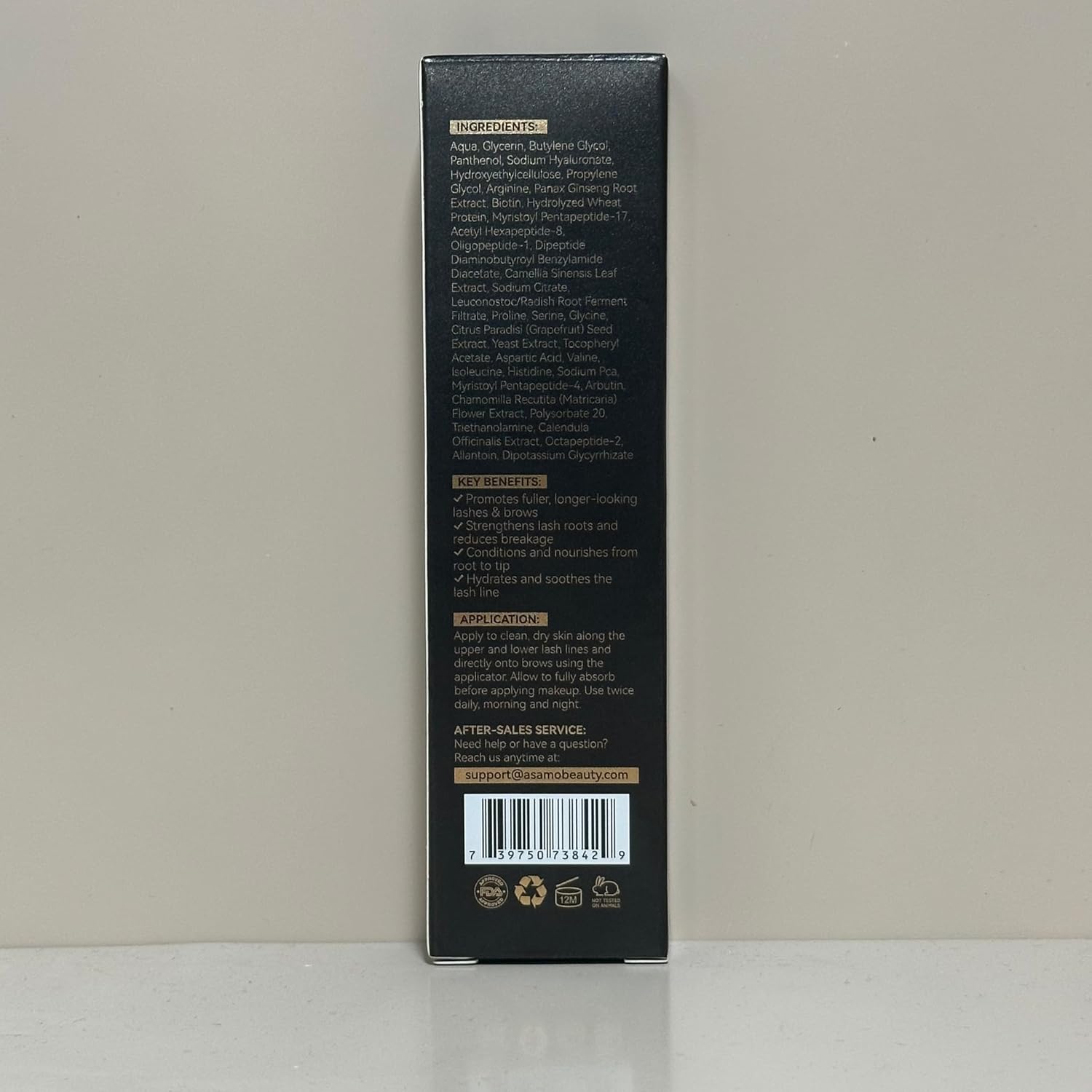 Eyelash & Eyebrow Growth Serum-2-in-1 Lash & Brow Enhancer for Longer, Thicker, Fuller Looking Lashes - Advanced Peptide Formula, Vegan & Cruelty-Free, Safe for Sensitive Eyes - 3ml