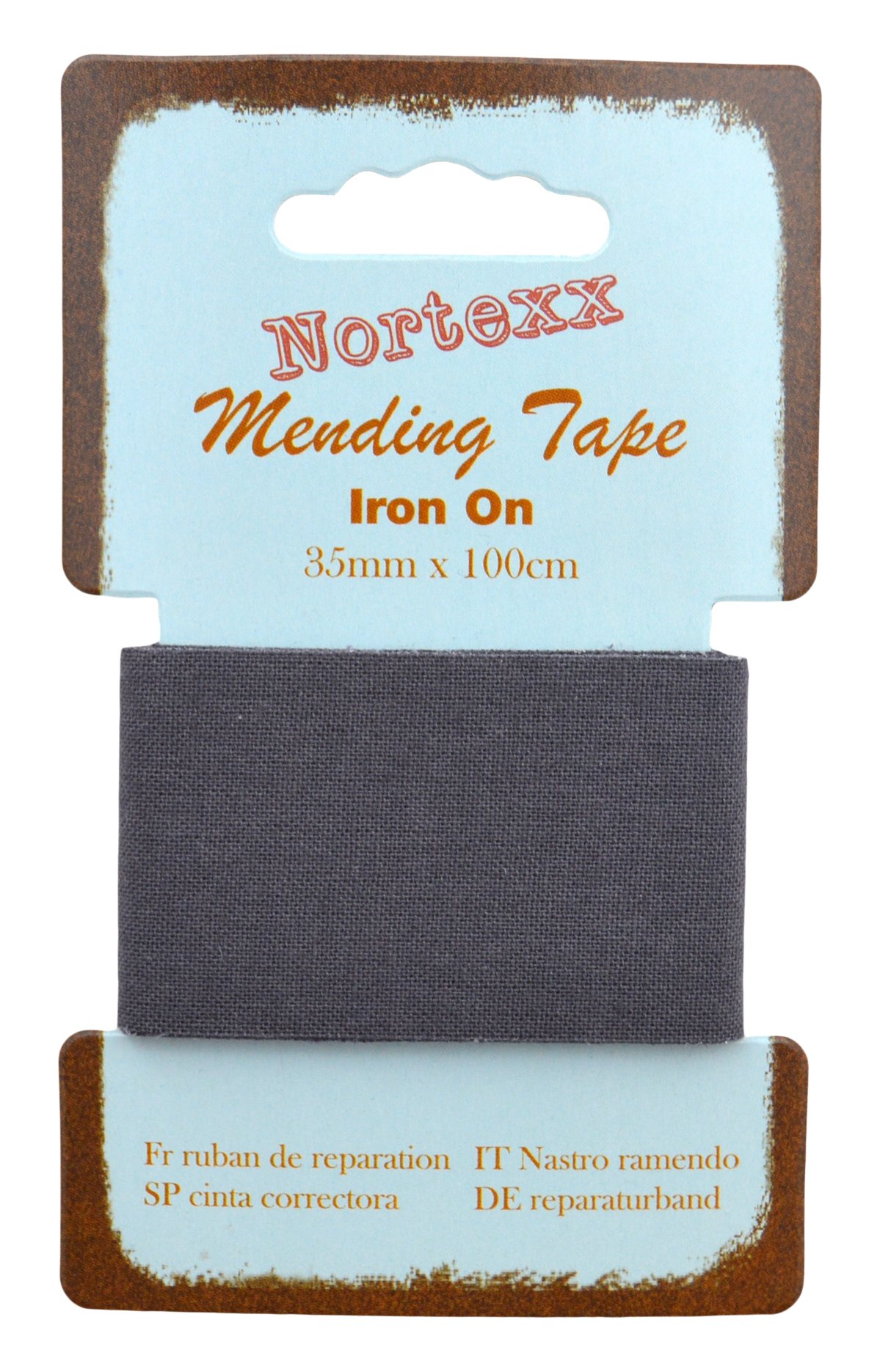 Nortexx Iron On Fabric Repair Tape, Dark Grey – Durable Mending & Patching Solution for Clothing