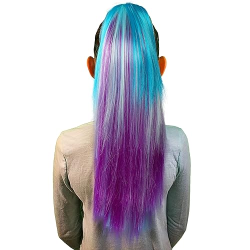 Extensiones de cabello de cola de caballo de fibra sintética de lujo, resistentes al calor y a los enredos, extensiones de cabello de colores para