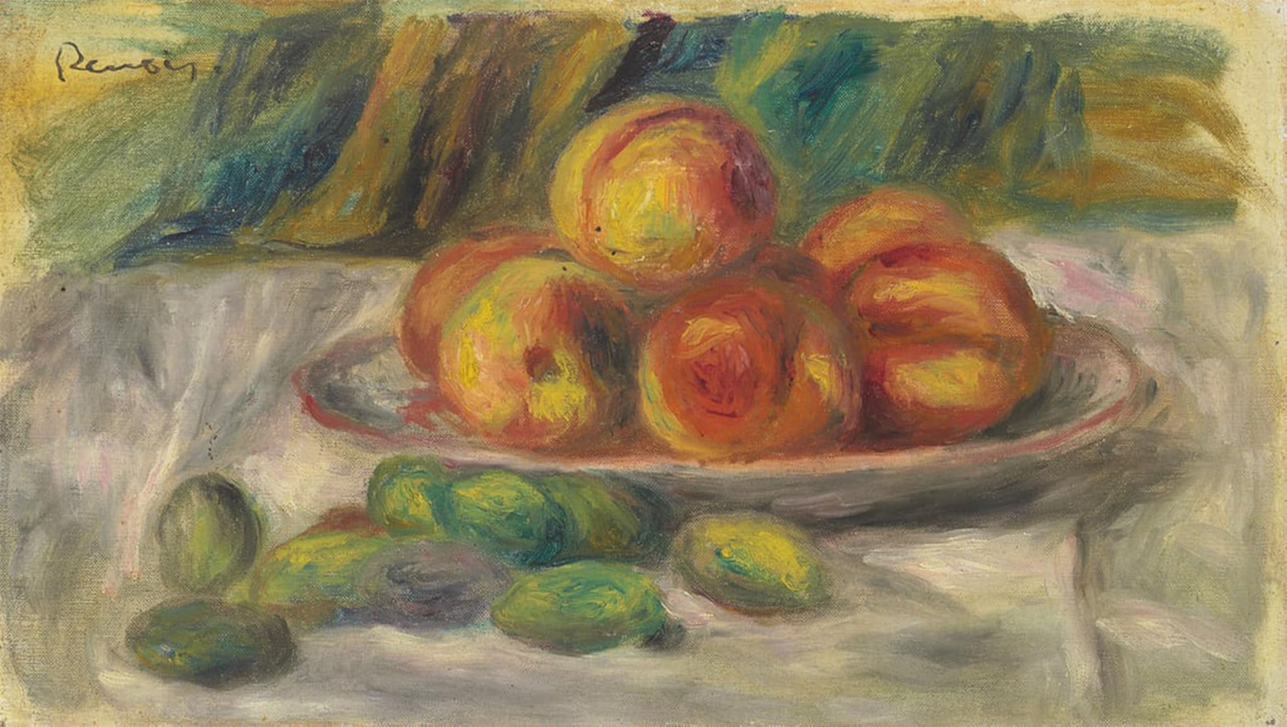 POSTERIIk Famous Animal Posters Vintage Picture Peaches and Almonds by Pierre Auguste Renoir Modern Wall Decor for Home Decor 60x90cm