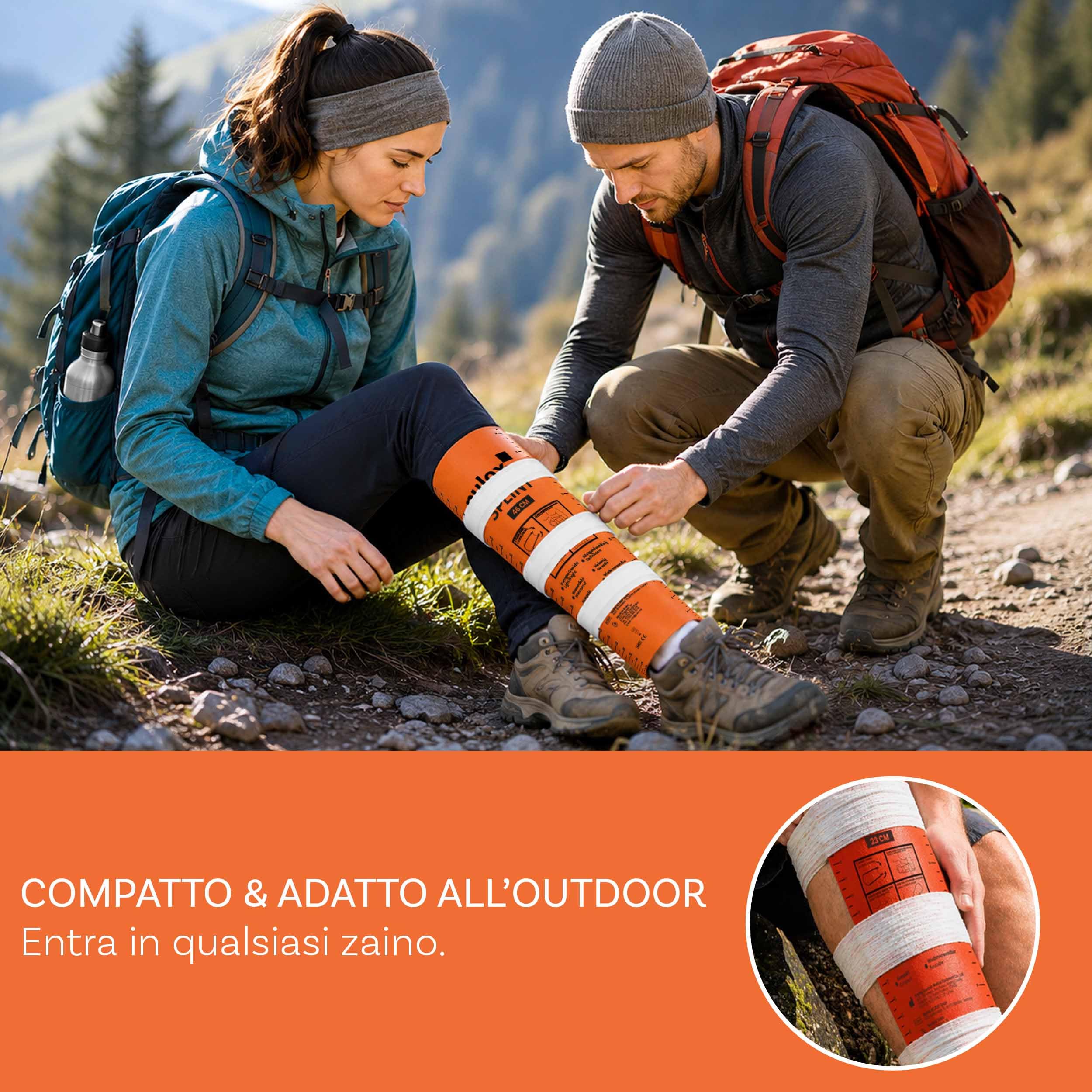Pulox Set di stecche 5 stecche di primo soccorso per l'immobilizzazione, la stabilizzazione e il fissaggio in caso di emergenza