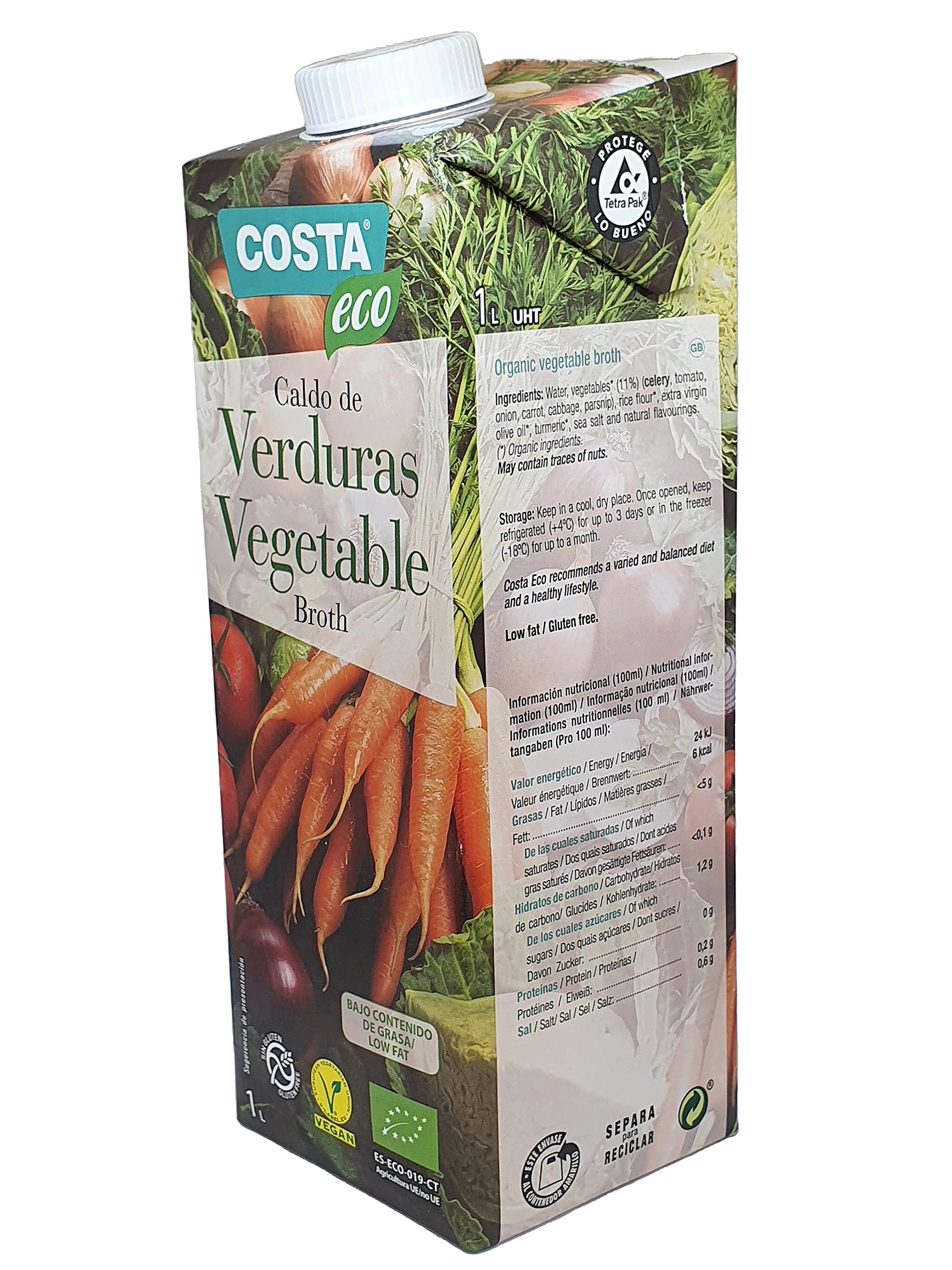 COSTA ECO Caldo De Verduras Ecológico 6x1L