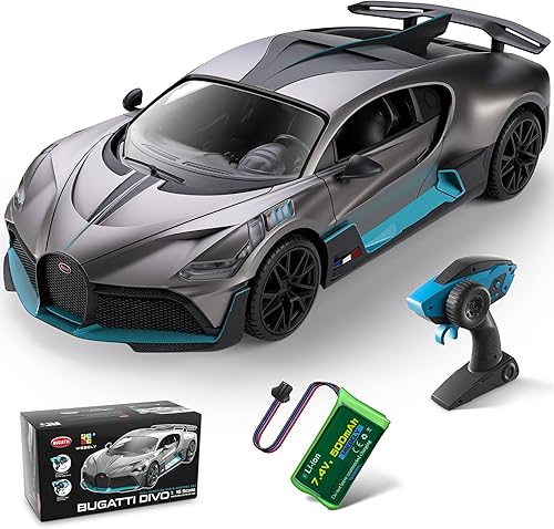 MIEBELY Auto a control remoto 116 escala Bugatti Divo RC auto de alta velocidad de 75mih modelo de auto con licencia de 24 GHz con luz LED auto de MIEBELY Auto a control remoto 116 escala Bugatti Divo RC auto de alta velocidad de 75mih modelo de auto con licencia de 24 GHz con luz LED auto de