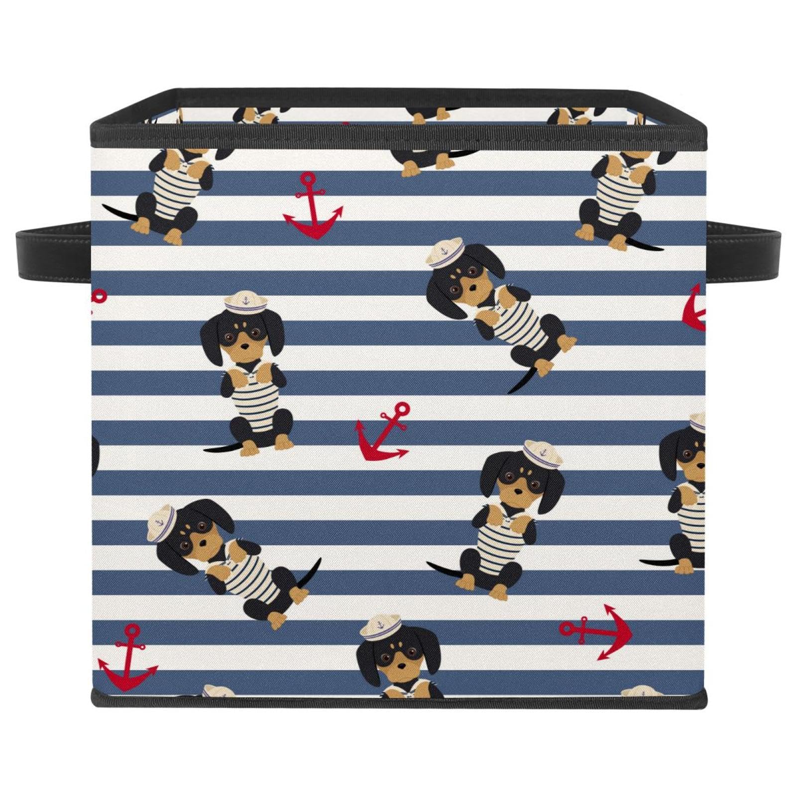 Boîte de rangement pliable cube tissu bac de rangement vêtements et livres avec poignées