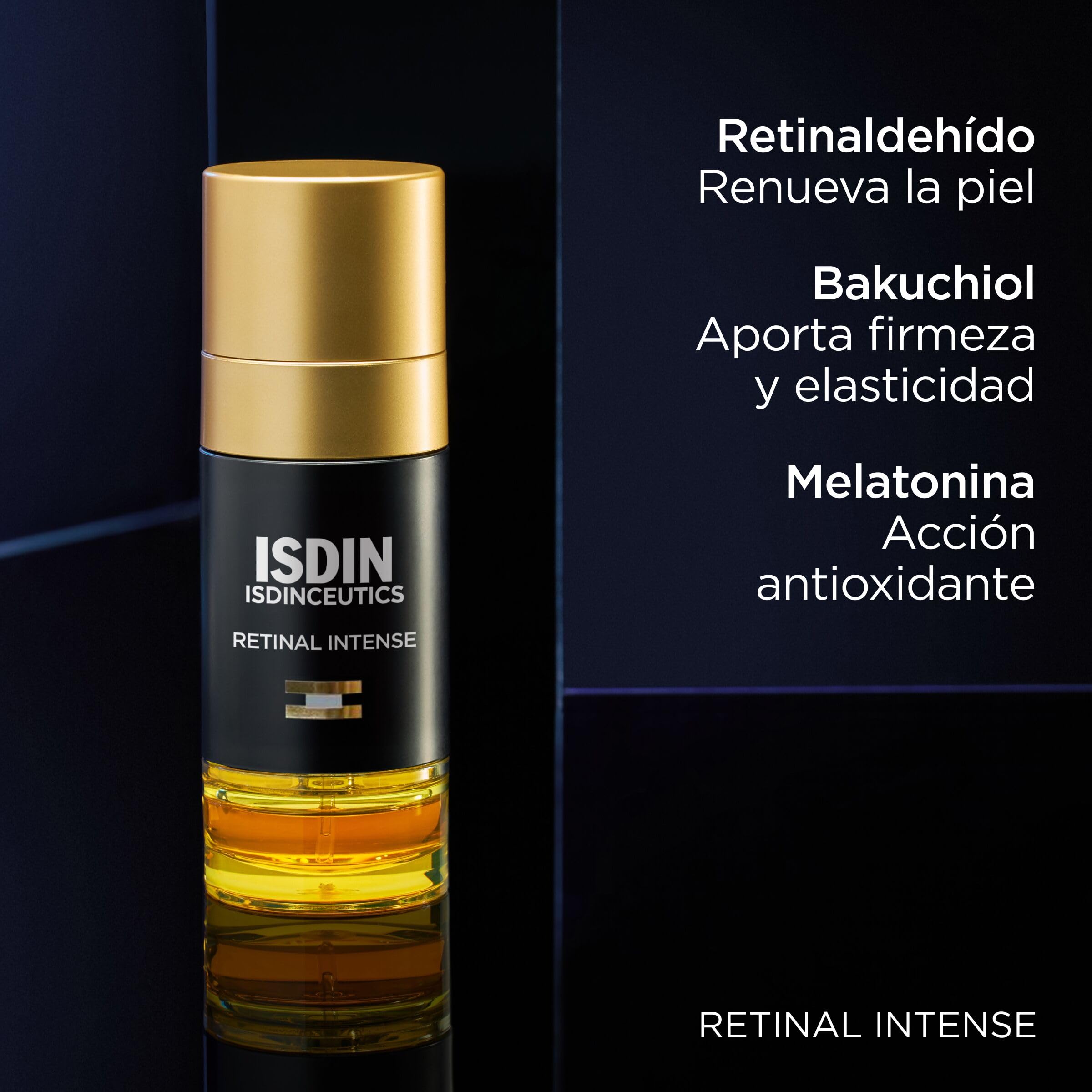 ISDIN Retinal Intense Sérum de Noche con Retinaldehído que Reduce las Arrugas en un 43% Eficacia y Tolerancia en una Piel Visiblemente Más Joven, 50 ml