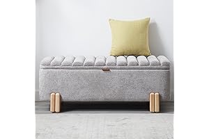 Wavy Ottoman Storage Bench, the Ultimate Space Saver for Your Narrow Spaces