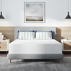 Avenco Colchão Queen, colchões Queen Size de 25 cm com espuma viscoelástica de gel para noite fria e alívio de pressão, Colchones sensação de pelúcia média de 25 cm com isolamento de movimento