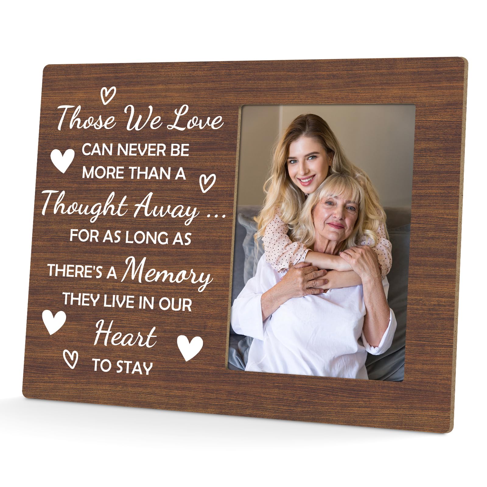 4x6 Picture Frame Bereavement Gift in Memory of Loved Person Wooden photo frame Memorial Gifts for Loss of Mother Sympathy Gifts for Loss of Loved Person Mother Father Husband Wife Grandma Friend โ image 1