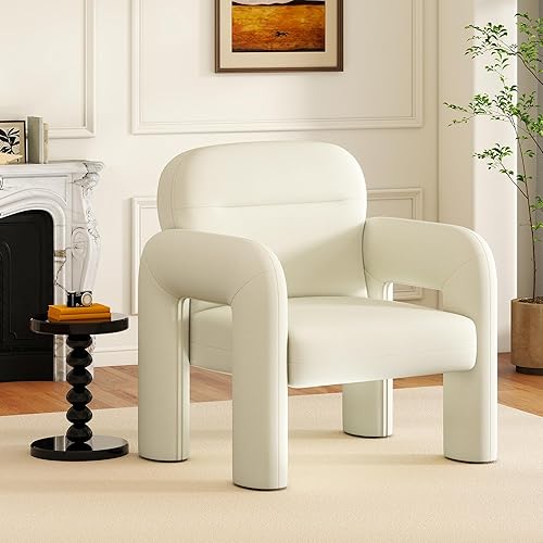 LSSPAID Sillas decorativas, sillones tapizados de tela de línea moderna, cómoda silla de lectura para ocio, sillón individual esponjoso para sala de