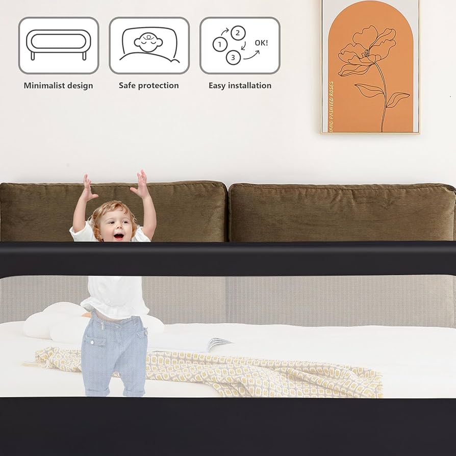 Klappbares Bettgitter Für Verstellbare Betten - Robust & Sicher (Rechte Seite)