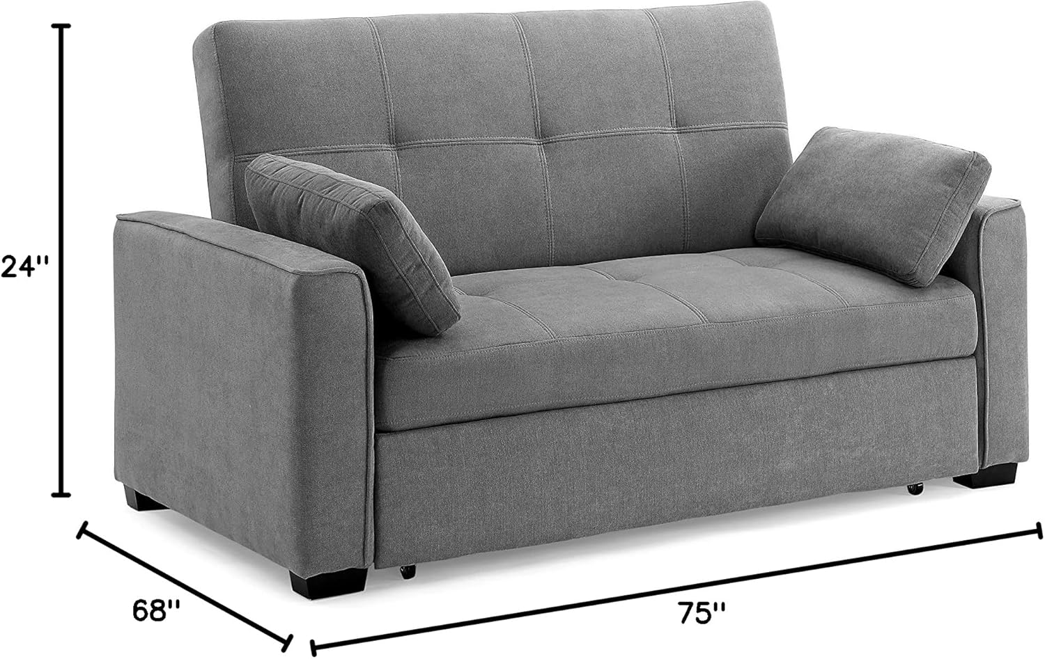 Night & Day Furniture Nantucket Full Light Grey Sofa Sleeper