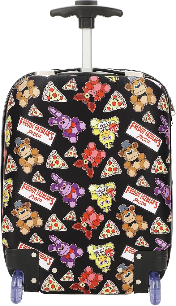 Bioworld Five Nights At Freddy's Freddy Fazbear Character Print 2-Piece Youth EVA Wheeled Luggage & Travel Backpack Set