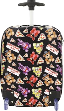 Bioworld Five Nights At Freddy's Freddy Fazbear Character Print 2-Piece Youth EVA Wheeled Luggage & Travel Backpack Set