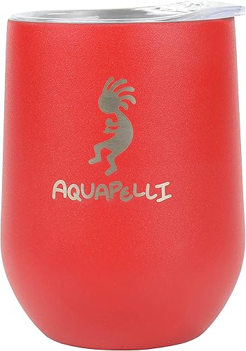 Aquapelli Vaso de vino aislado al vacío, 12 onzas, rojo pompeyano