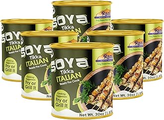 Rani Soya Tikka Italian 30oz (1.875lbs) 850g, Pack of 6, Ready for Cook ~ Eas...