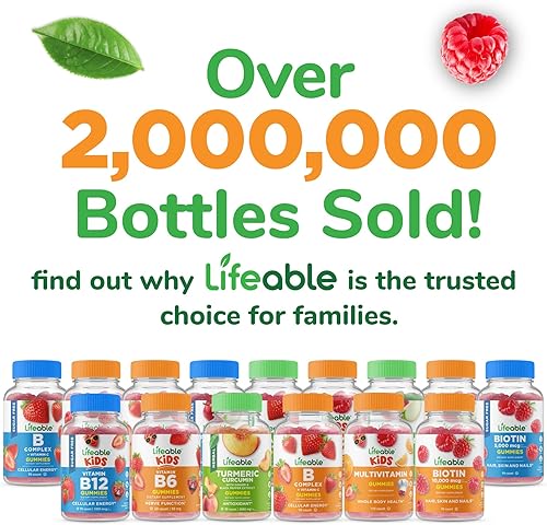 Miniatura 6 de Lifeable Gomitas multivitamínicas para hombres  VIT A, C, D, E, B1, B2, niacina, B5, B6, folato, B12, biotina, yodo, zinc, cromo, ginseng, licopeno,