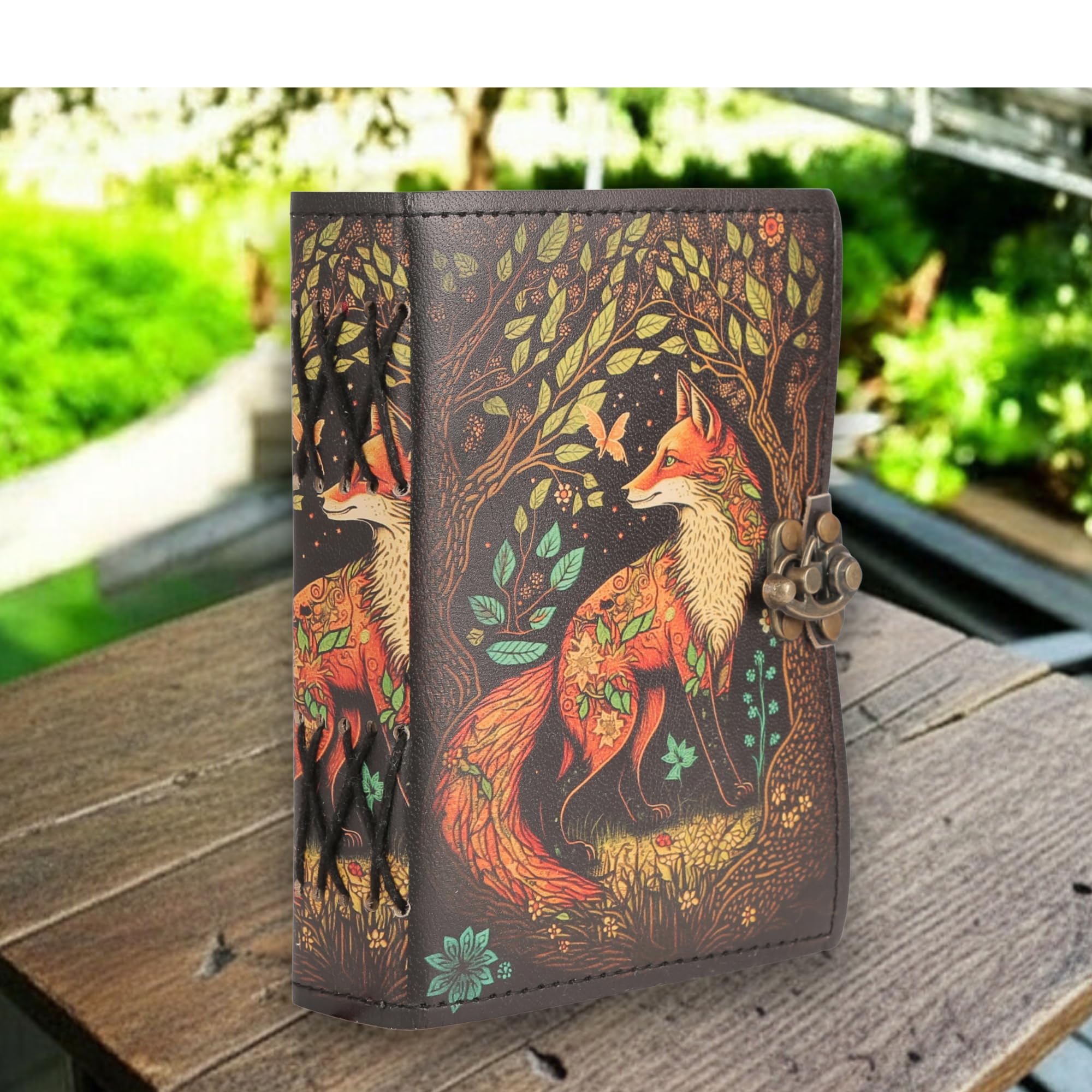 Volpe stampa UV albero della vita vintage copertina in pelle diario per uomini e donne scrittura taccuino da viaggio diario artista disegno album vecchia carta carta a righe