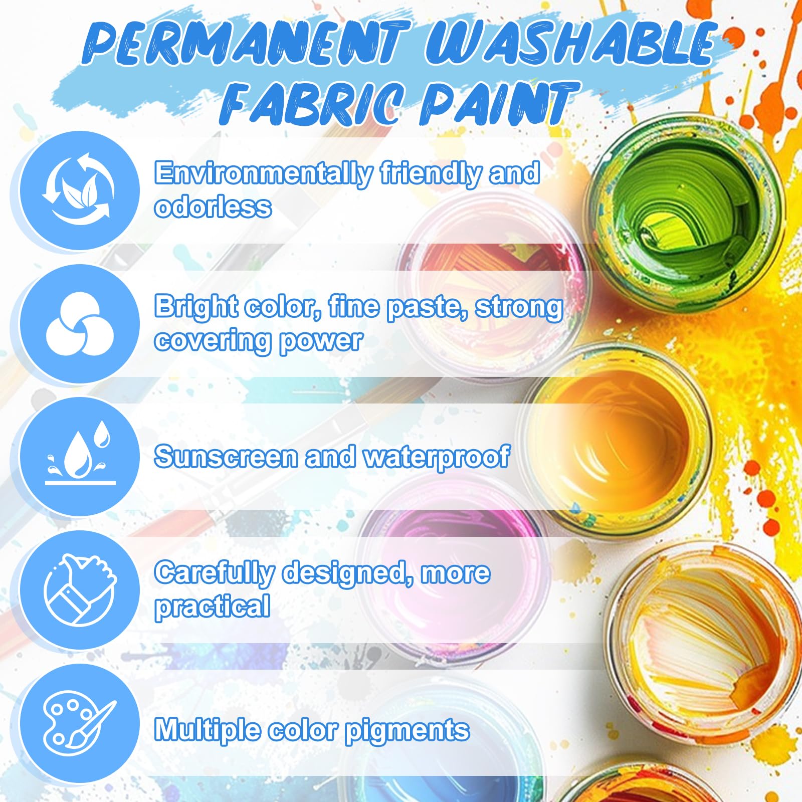 5 Confezioni Da 10g Di Vernice Tessile Kaki - Colore In Polvere Per Batik E Tintura