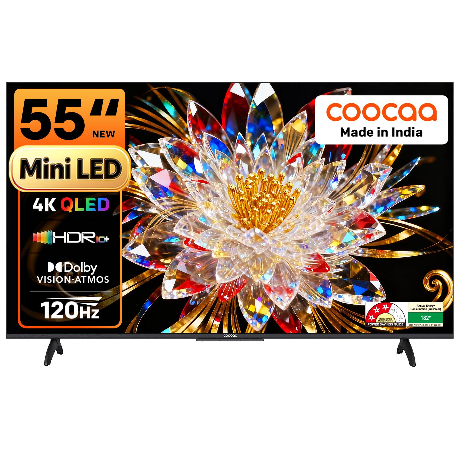 coocaa 138 cm (55 inches) 4K Ultra HD Smart Mini LED QLED Google TV 55MINI75Q