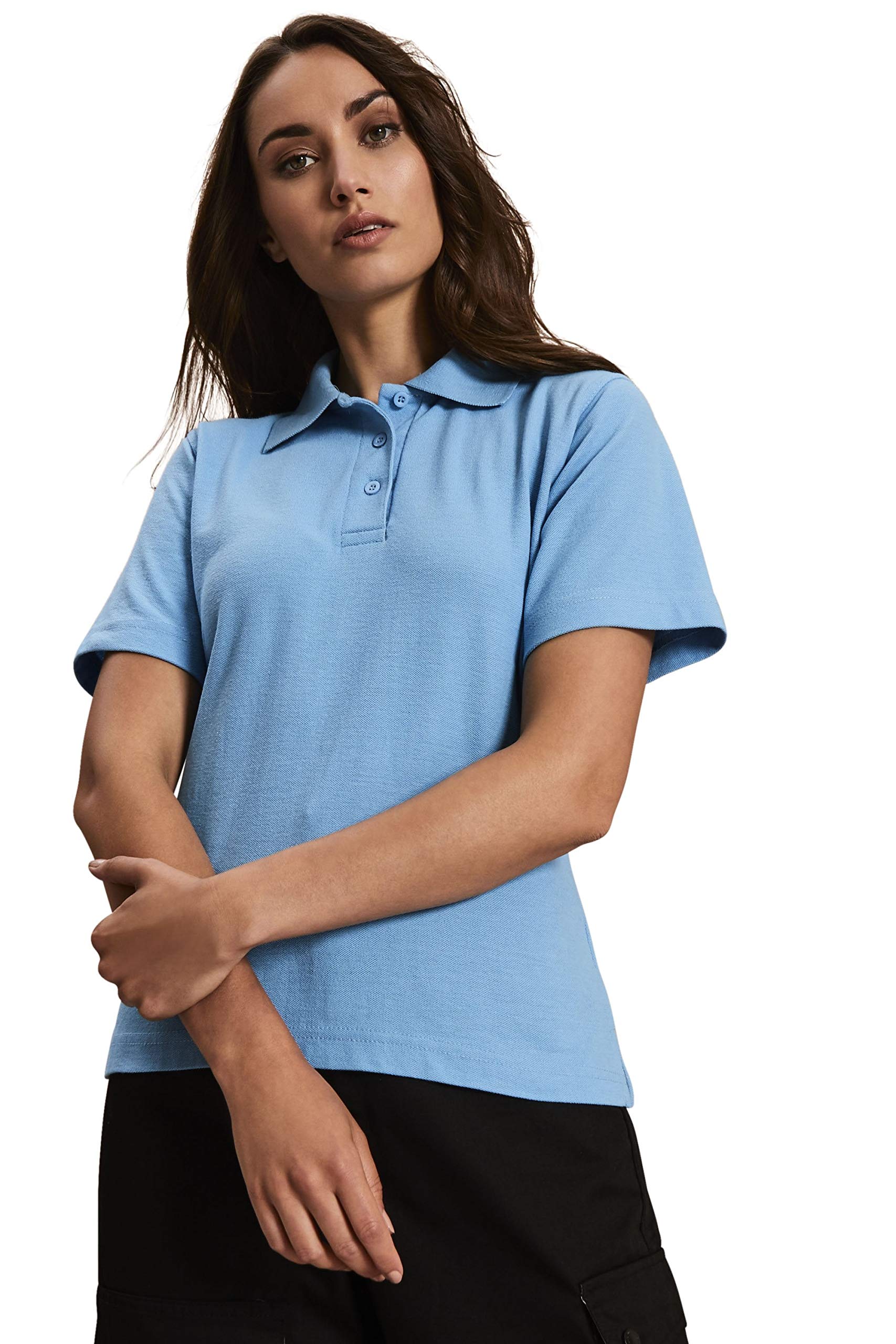 Uneek Clothing Women's Sky Simon Jersey Uneek Polo Shirt X Large Blue