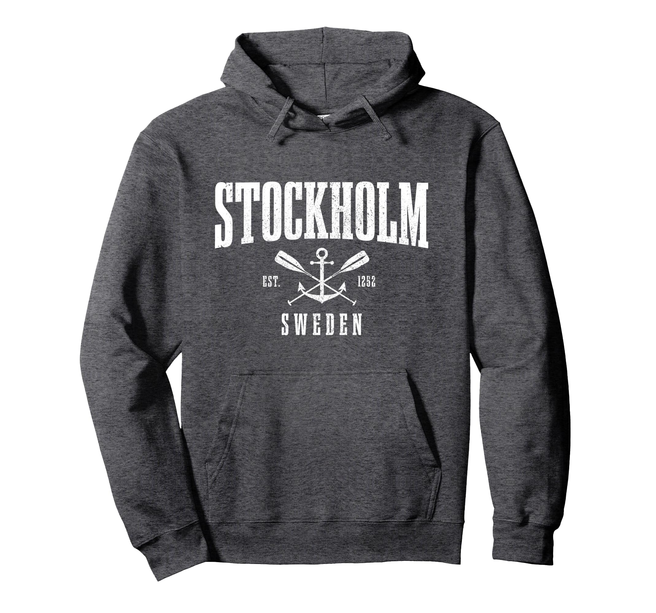 Stockholm Sweden Swedish Sverige Pride Vintage Souvenir Pullover Hoodie