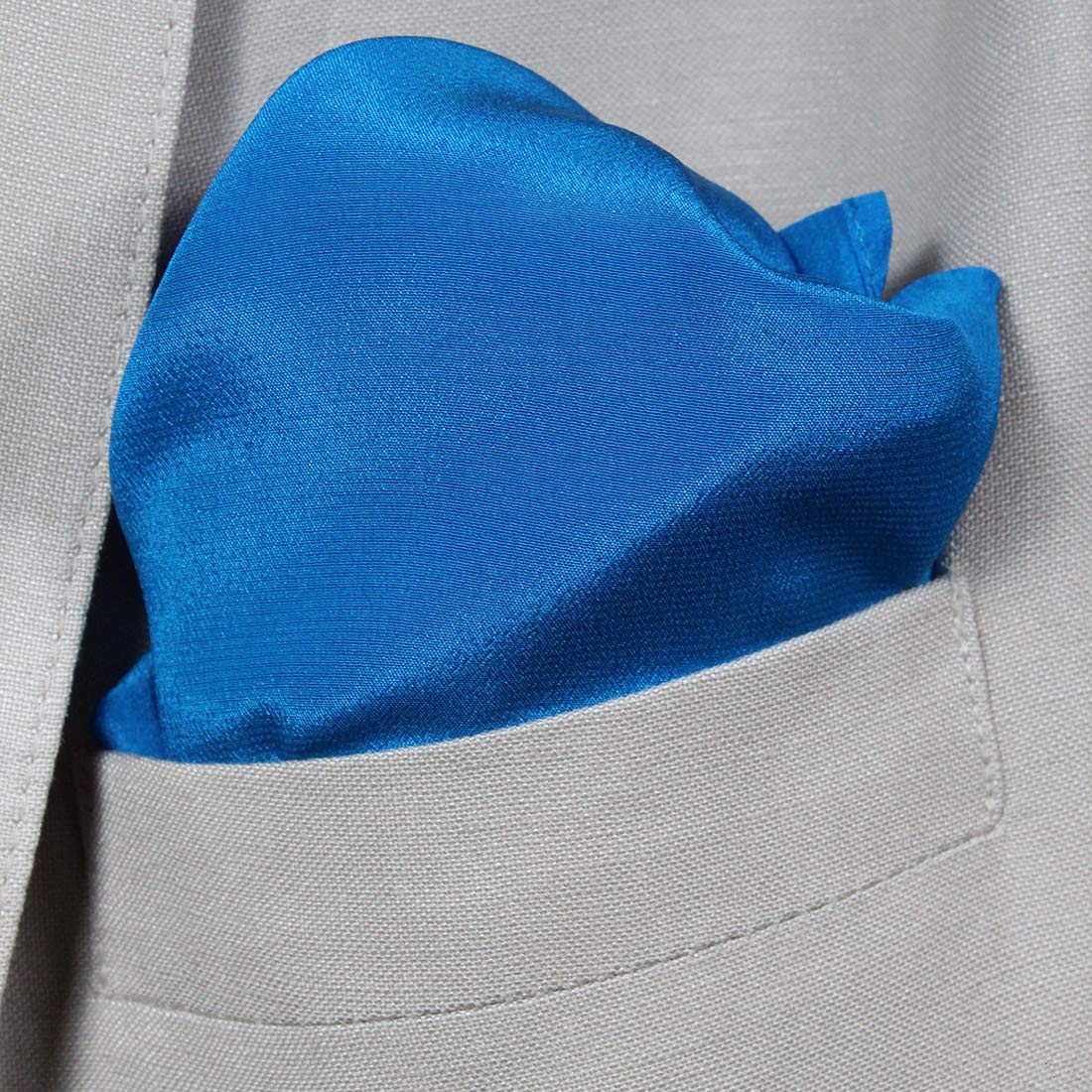 Royal Silk Royal Blue Flowing Silk Crepe de Chine Pocket Square