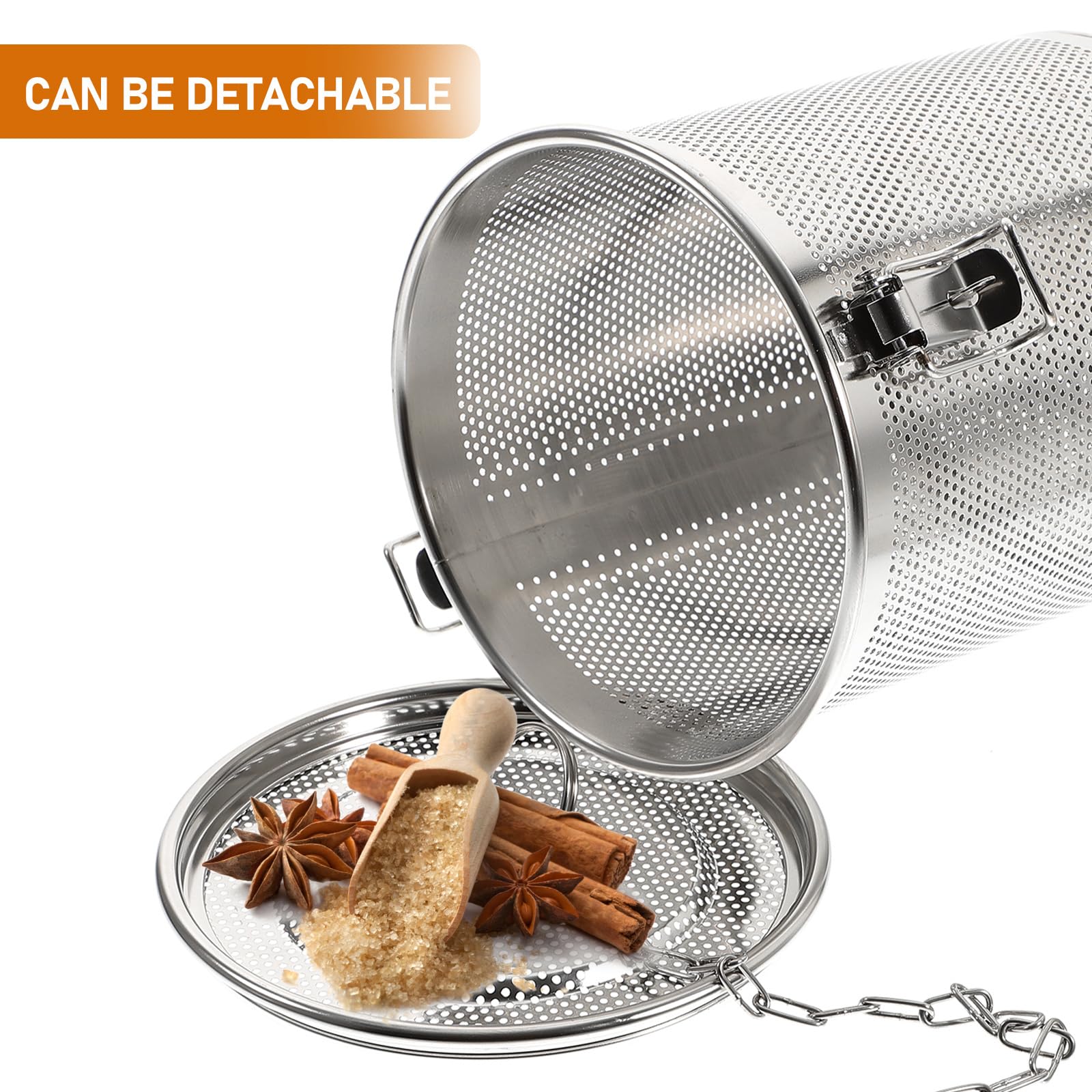 Yardwe Boule à thé en acier inoxydable - Boule à thé - Infuseur à thé - Boule d'assaisonnement en maille fine - Infuseur de cuisson pour feuilles de thé en vrac