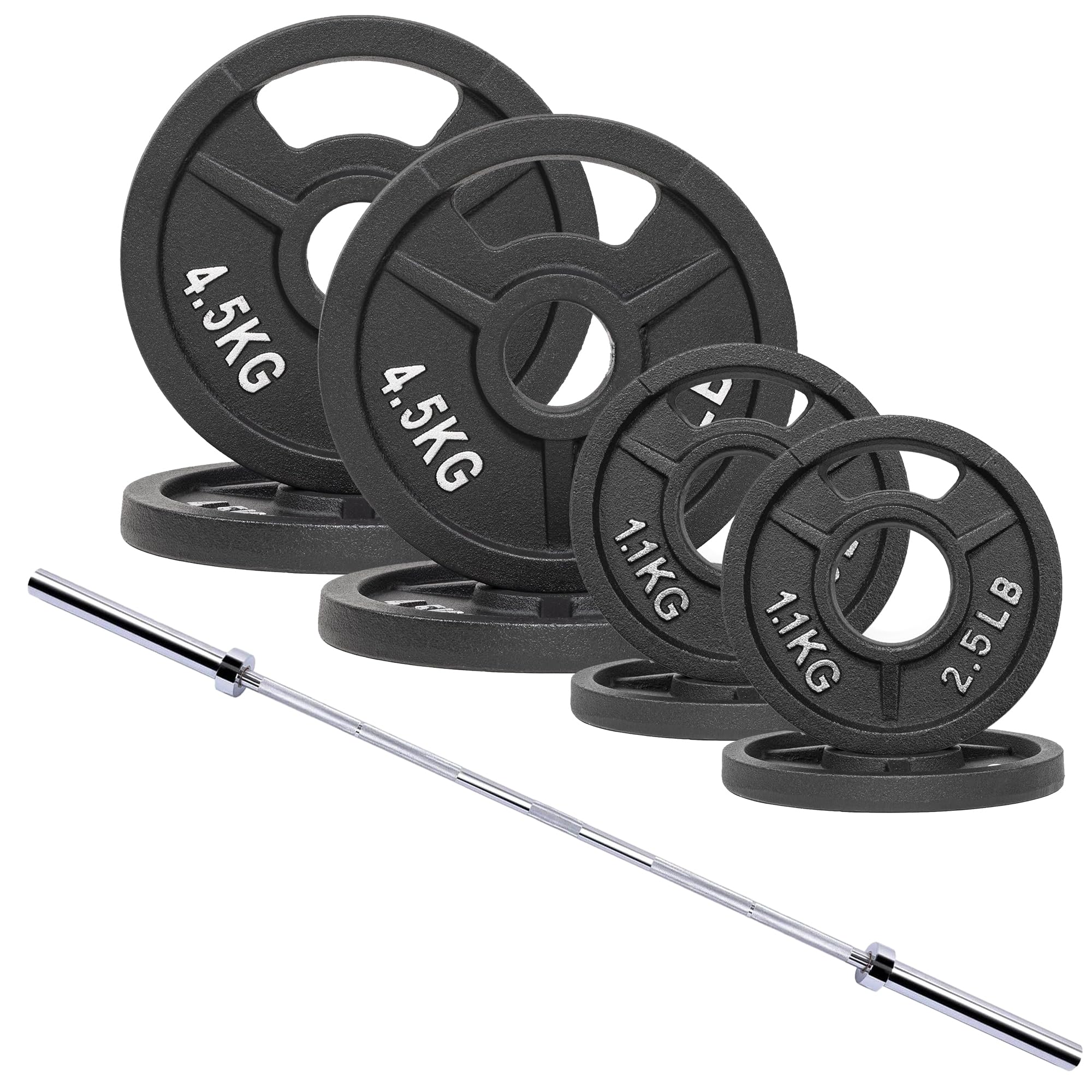 Signature Fitness Cast Iron Barbell Set