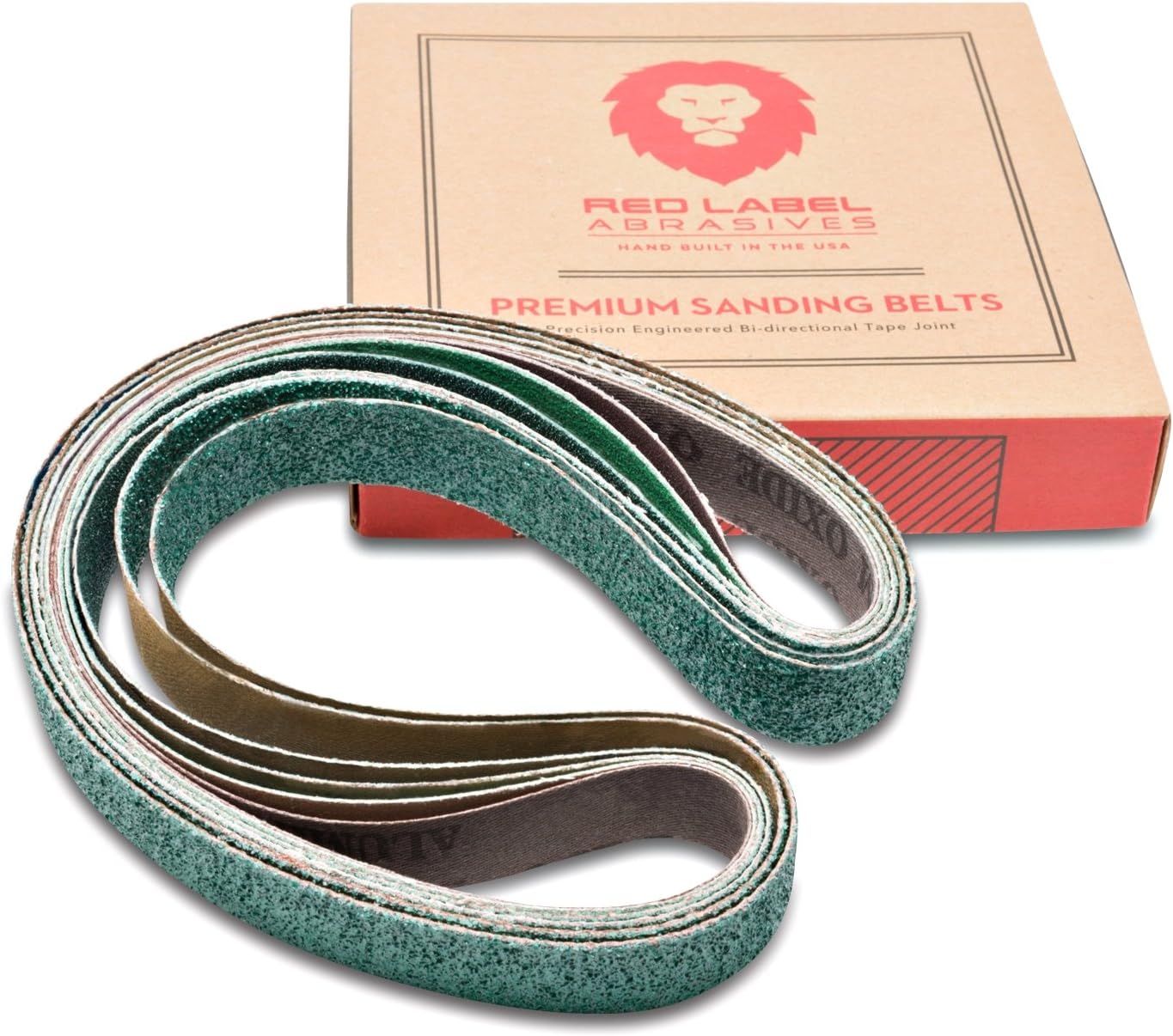 Red Label Abrasives1 x 30 Knife Makers Coarse Grit Sanding Belts, 6 Pack Assortment