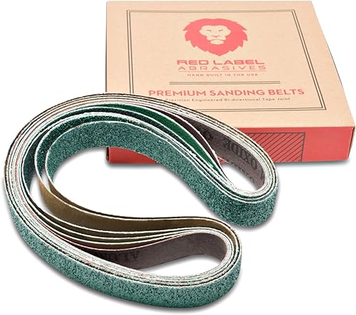 2" x 42" cinturones lijadores para la fabricación de cuchillos, paquete de 6, surtidos