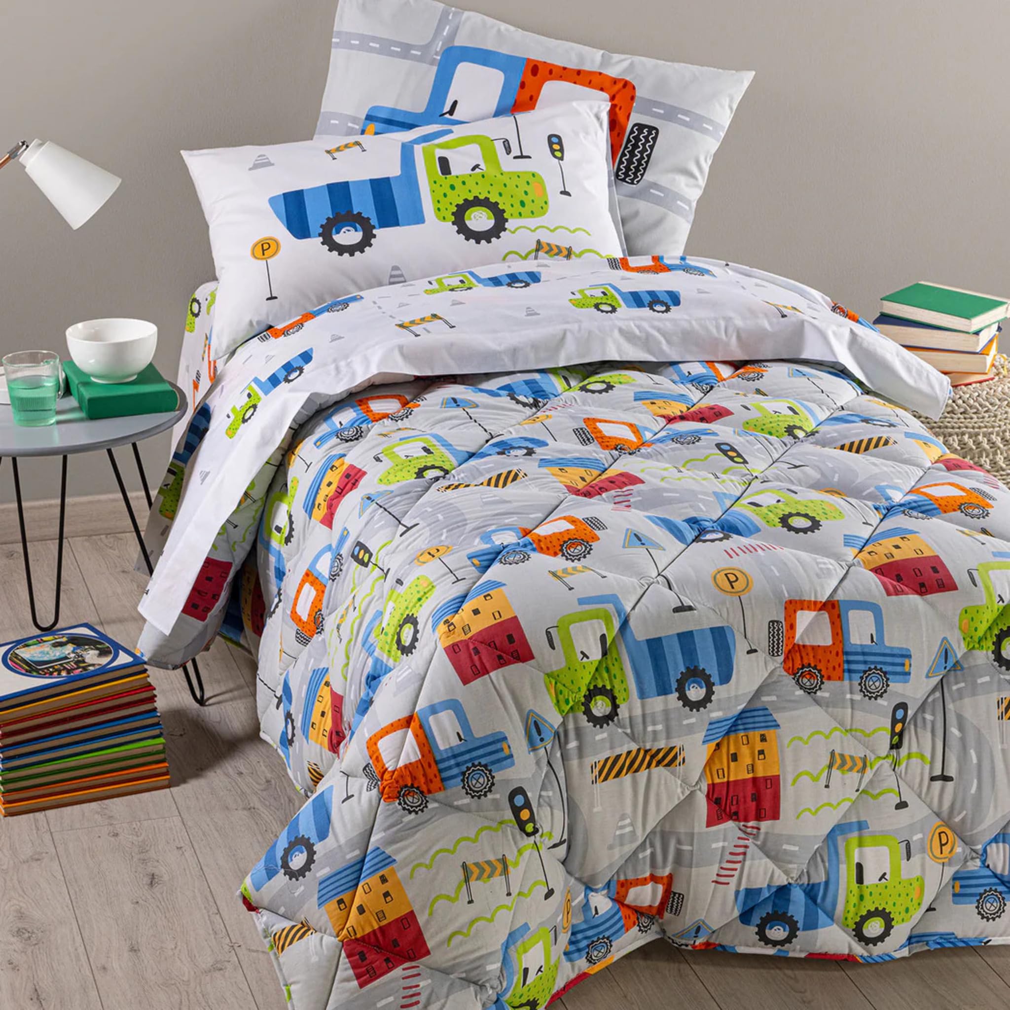 Caleffi Trapunta invernale singola per letto una piazza in Cotone Art. City Car 165x265 cm Colore Grigio