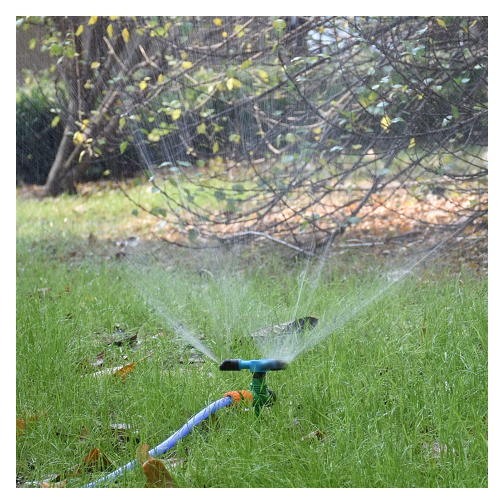 Irrigatore da giardino, Irrigatore rotante a tre bracci regolabile in plastica ABS