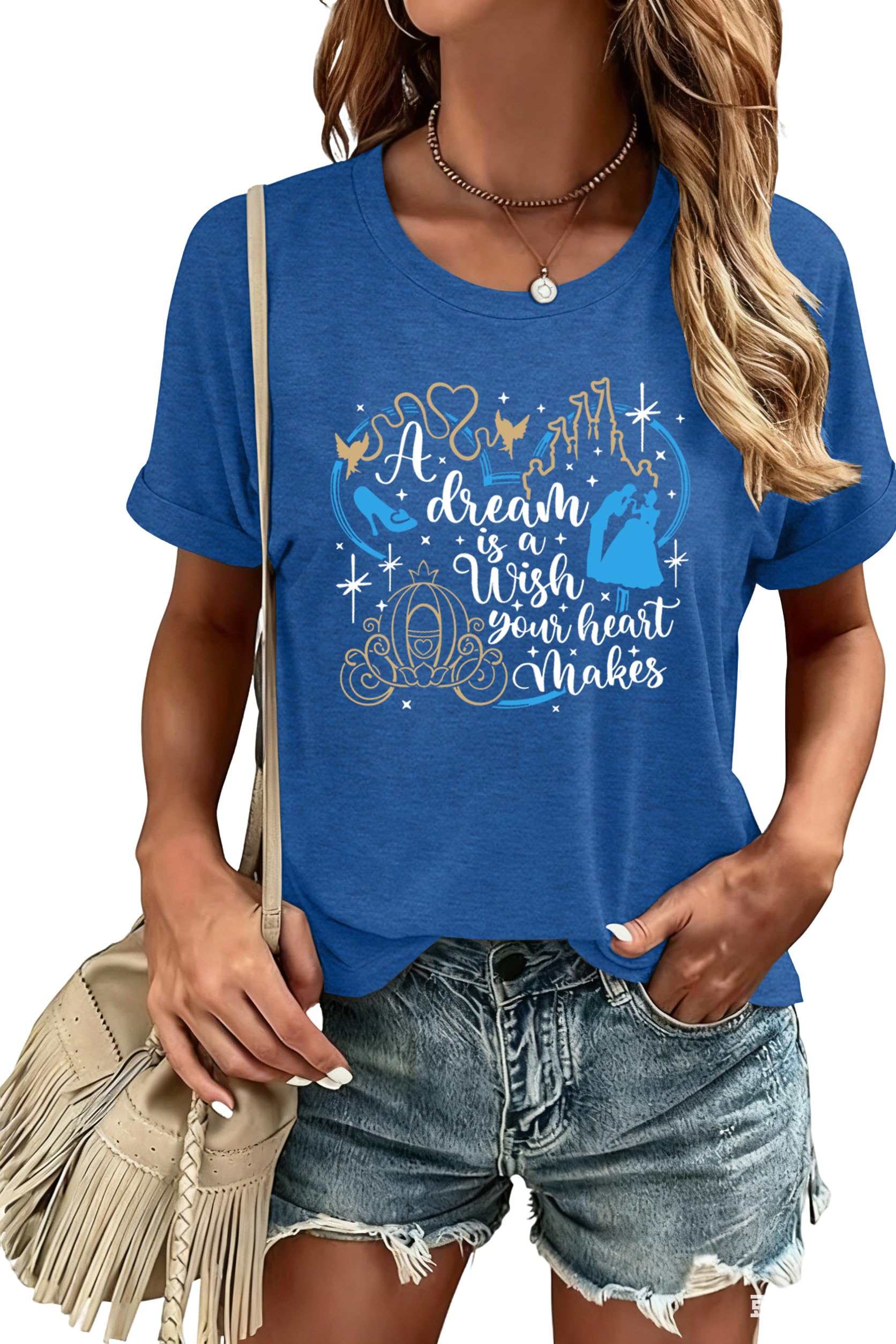 Magical Shirts Women Girls Family Vacation Matching Shirt Magic Kingdom T-Shirt Mommy and Me Trip Short Sleeve Tops