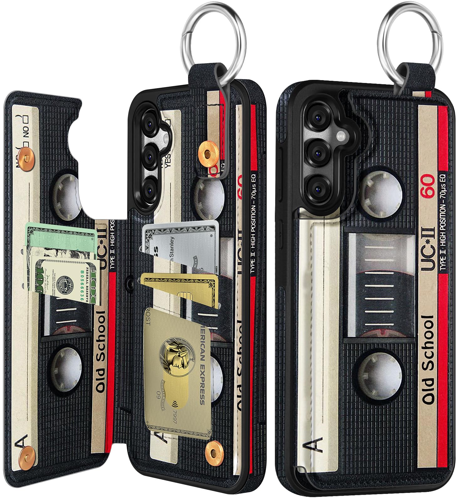 Shorogyt for Samsung Galaxy S25 Wallet Case - Cute Fashion CD Tape Design with Card Holder Kickstand for Magnetic Clasp Back Flip Folio Leather Phone