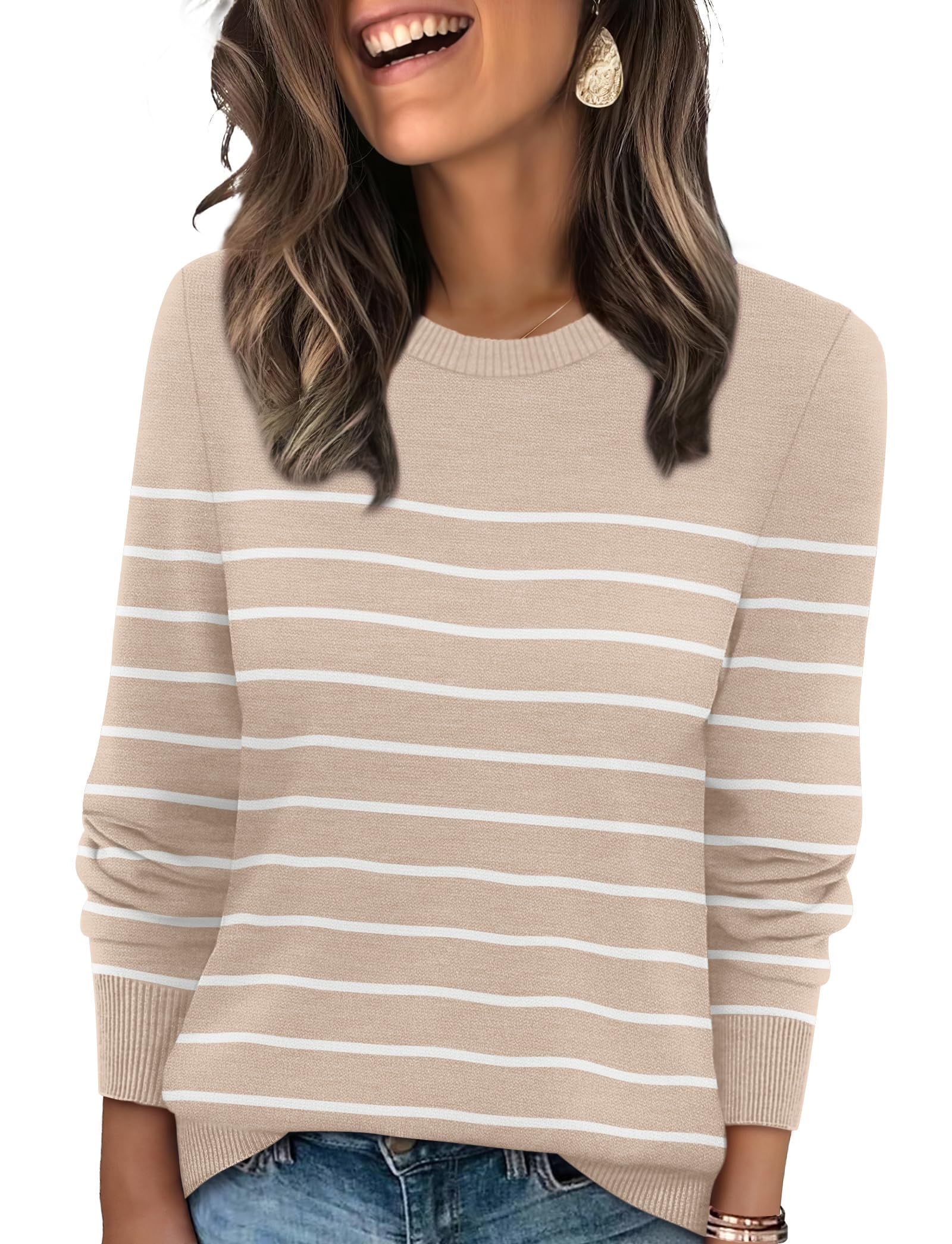 WIHOLL Sweaters for Women Lightweight Pullover Tops Long Sleeve Shirts Crewneck Fashion Clothing Fall Outfits 2026
