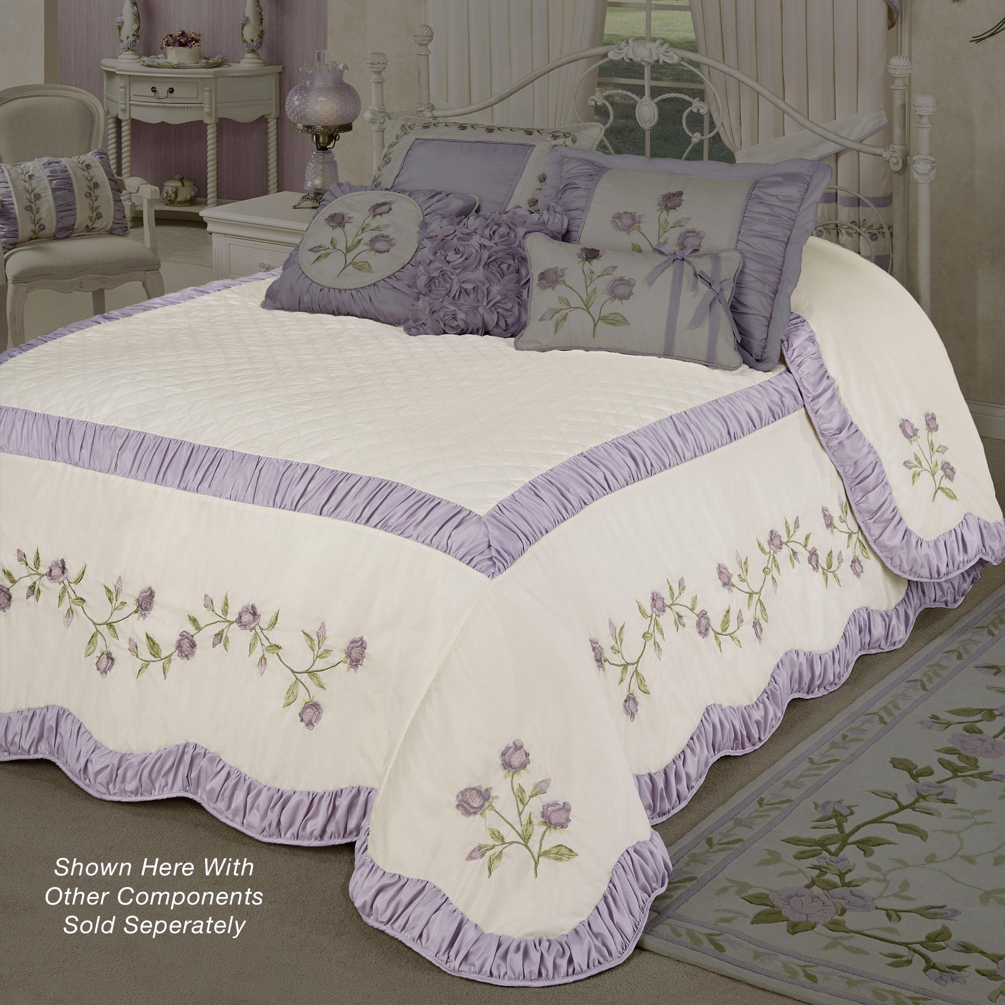 Touch of Class Lavender Rose Grande Queen Bedspread Bedding