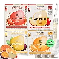 Vista 13 de Waterdrop Cubos de Hidratación con Vitamina C, Vitaminas B y Electrolitos, Paquete Variado de 3 Sabores de Té Helado con Electrolitos, Cubos