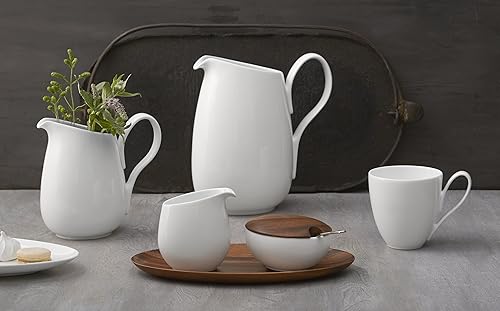 Miniatura 3 de nambe Skye Collection - Taza de cerámica blanca juego de 4 tazas de mango grande tazas de café blanco hechas de porcelana de hueso taza grande para
