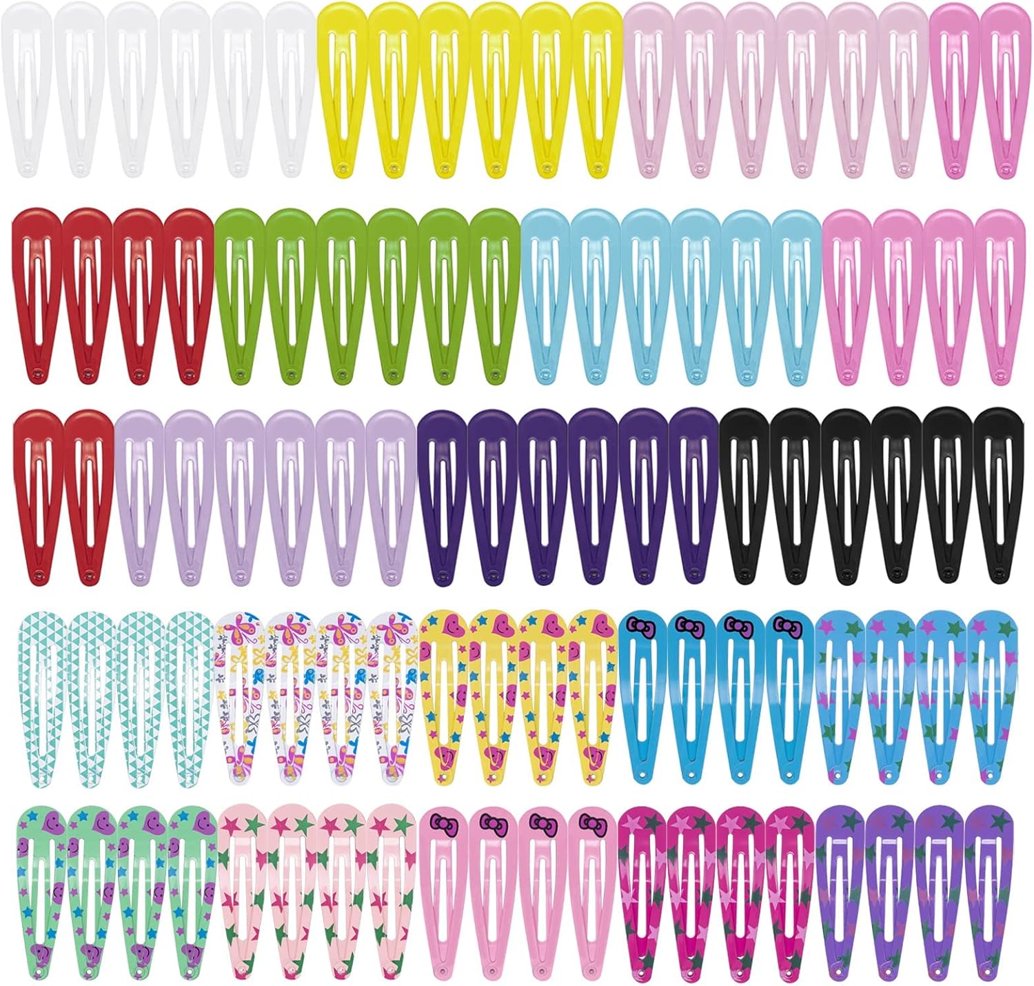 HBselect 100 Piezas Clips Pelo Niñas Pinzas Pelo Niña Colores Horquillas para el Pelo Niña Bebe Perfecto para Pelo Grueso