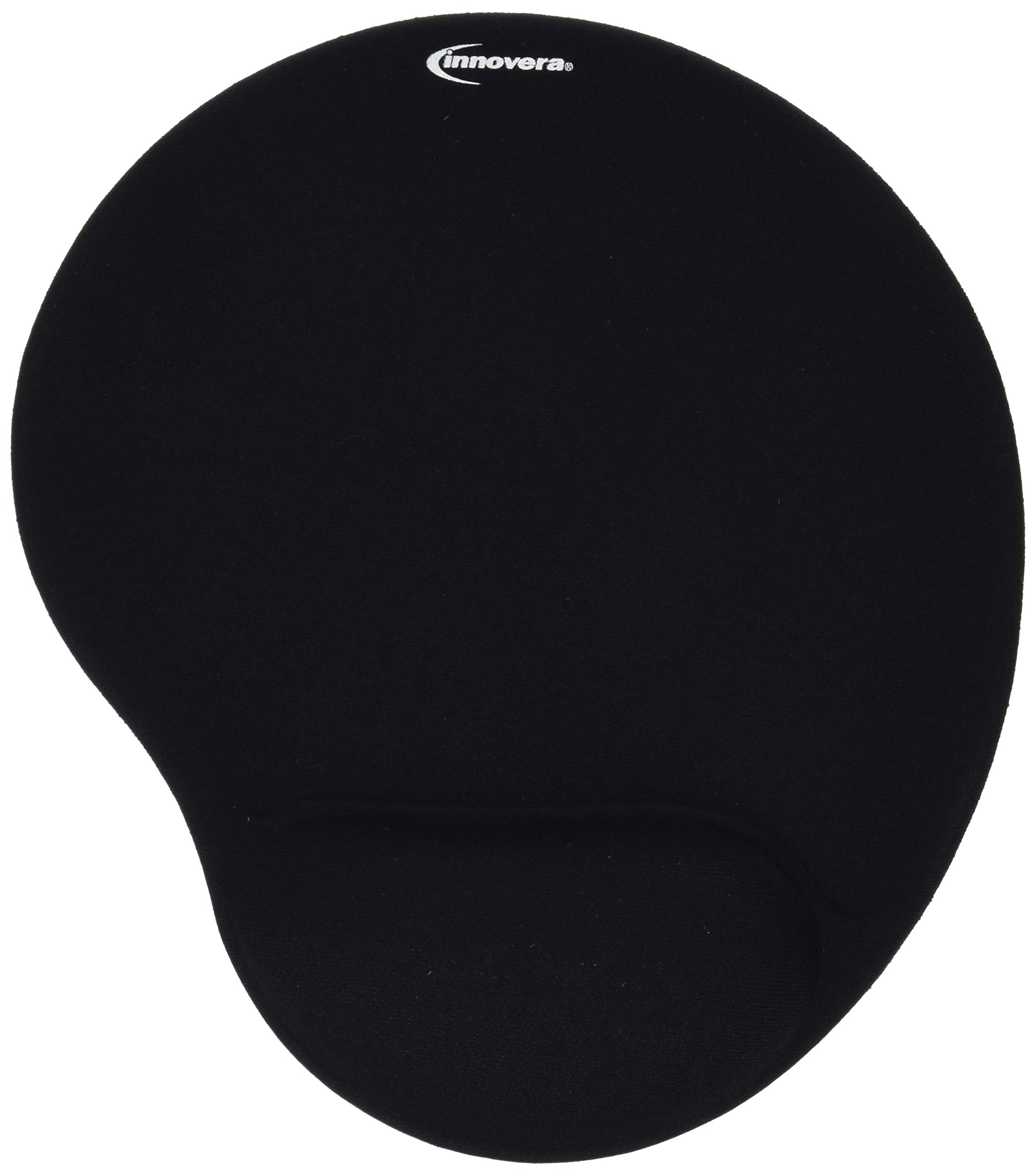 InnoveraMouse Pad with Gel Wrist Pad, Nonskid Base, 10-3/8 x 8-7/8 Inches, Black (50448)